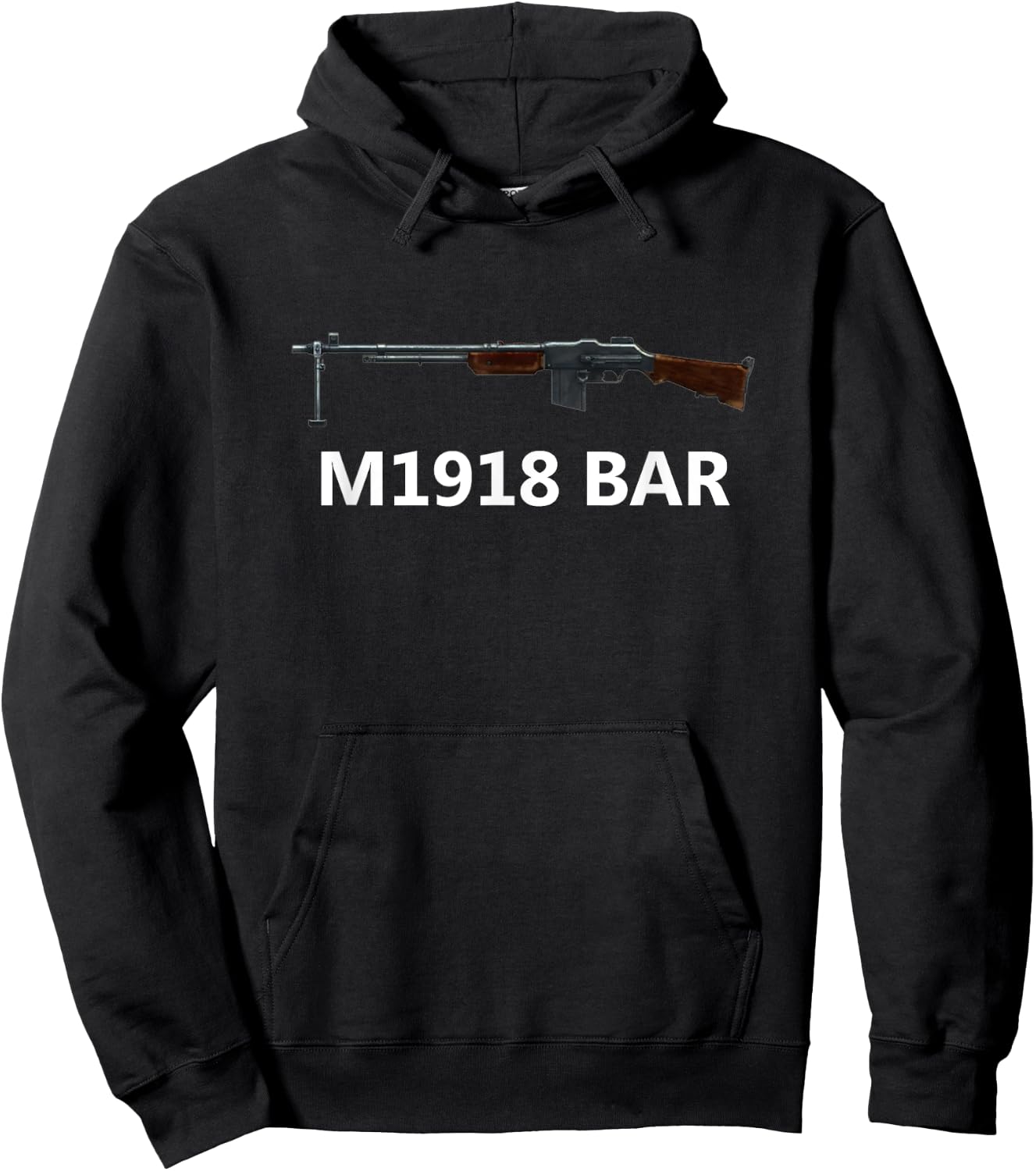 M1918 Bar Rifle Gun Firearm WW2 WWII Army Military Hoodie - Hoodie | Black