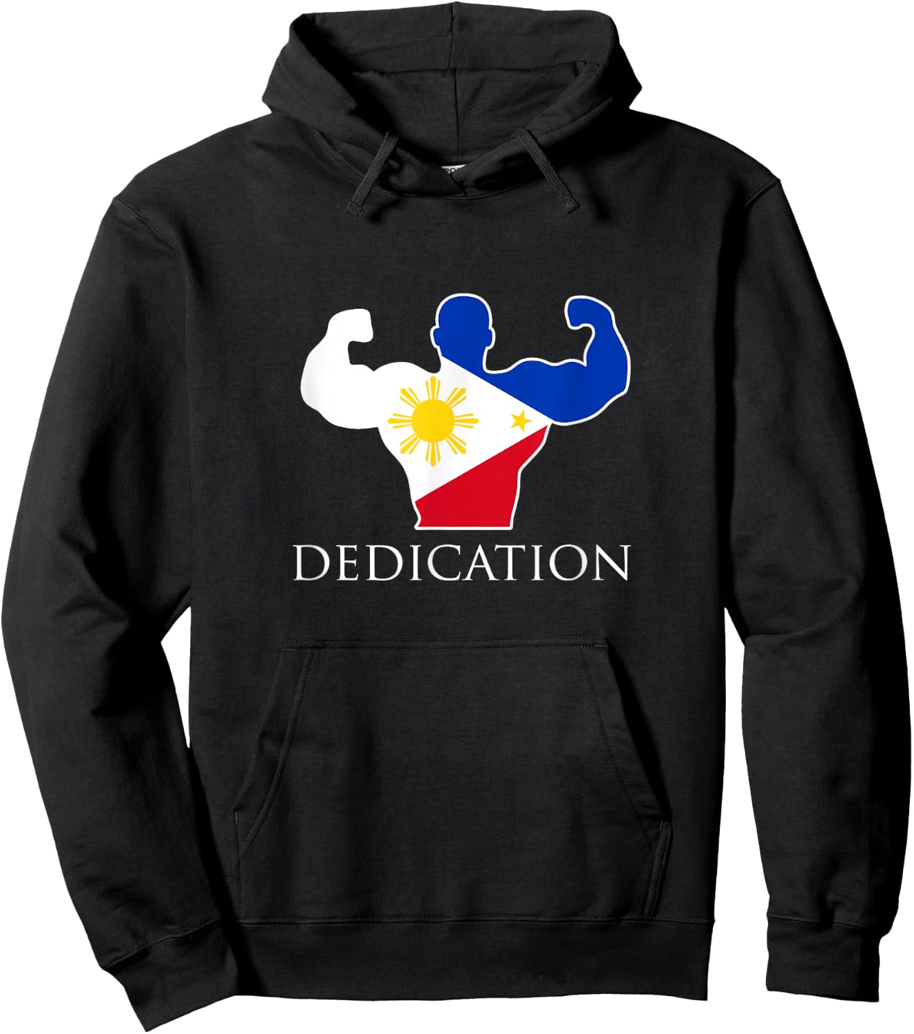 Filipino Weightlifting Philippines Flag Bodybuilder Hoodie - Hoodie | Black