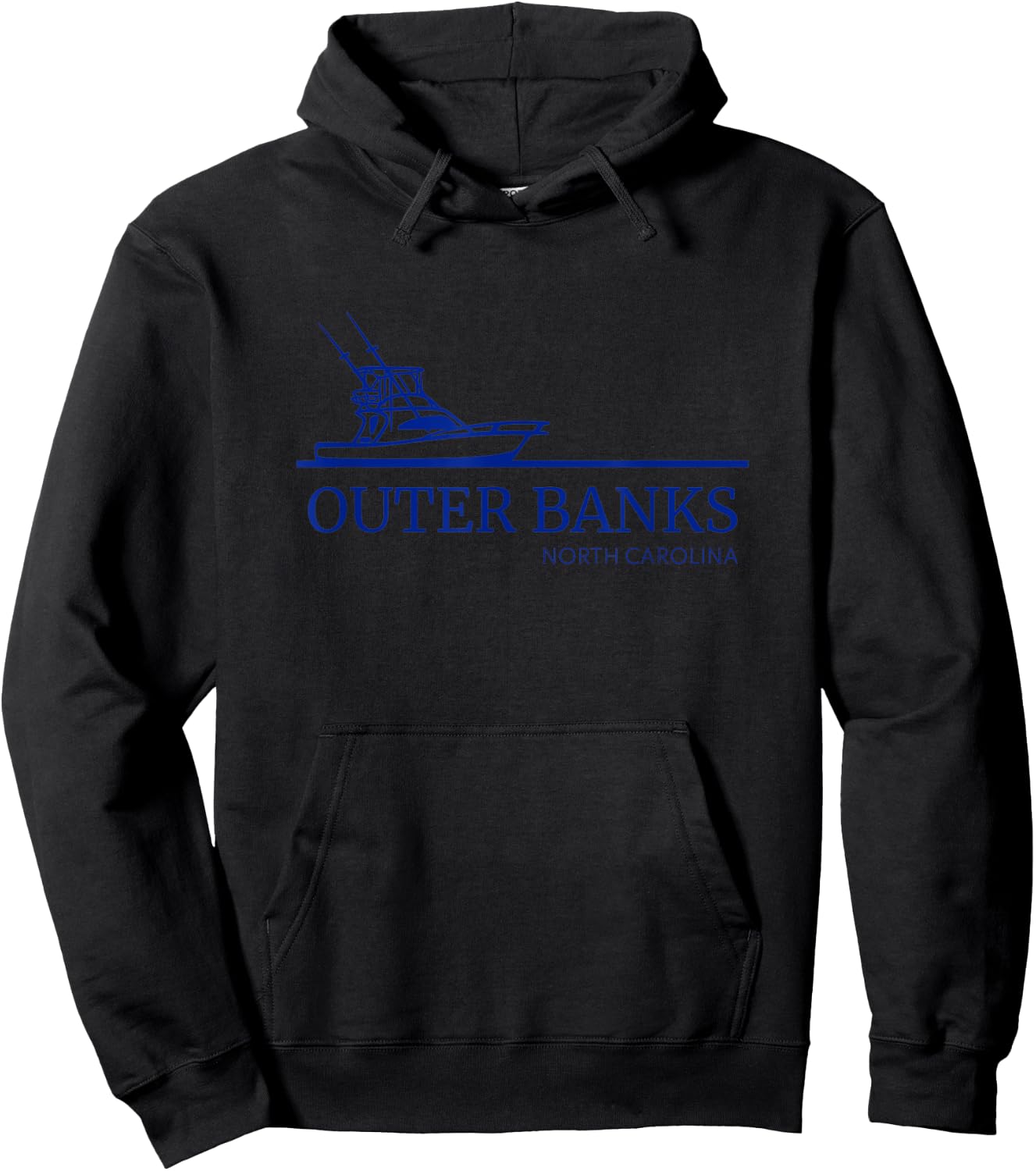 OBX Sportfisher Sportfishing Outer Banks Commercial Fishing Hoodie - Hoodie | Black