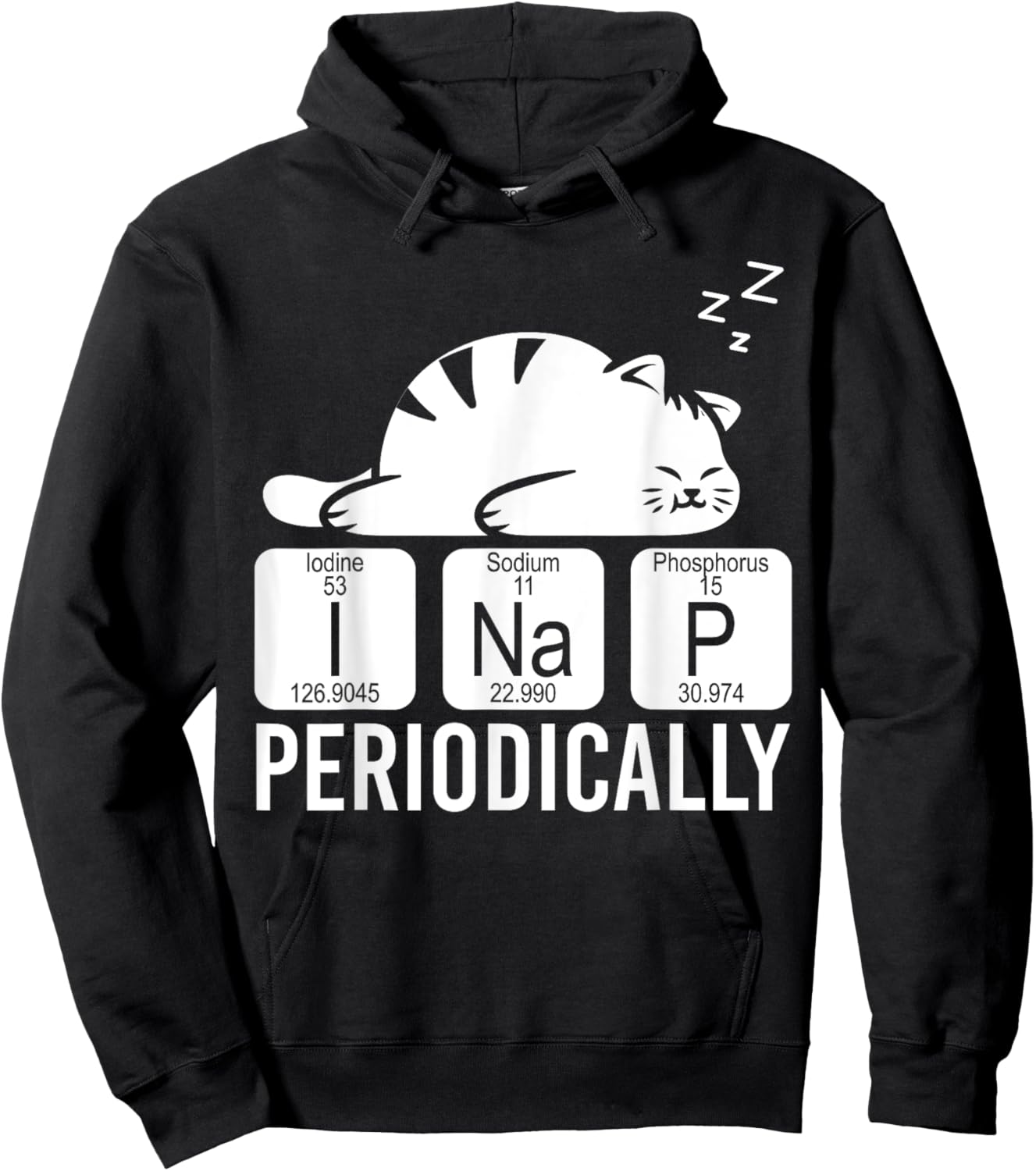 Cute Animal Periodic Table Funny Chemist Gift Cat Chemistry Men Women Girls Kids Hoodie - Hoodie | Black