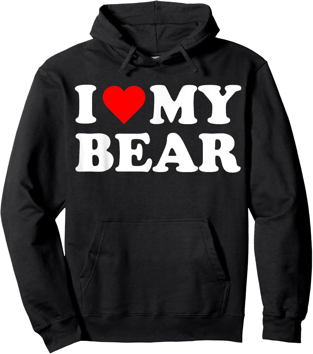I Heart My Bear I love my Bears Cute Funny Pet Owner Hoodie - Hoodie | Black