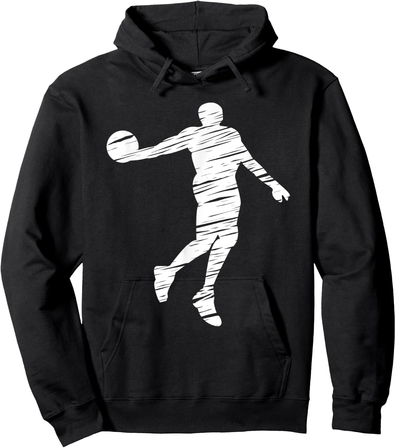 Basketball player retro lines Hoodie - Hoodie | Black