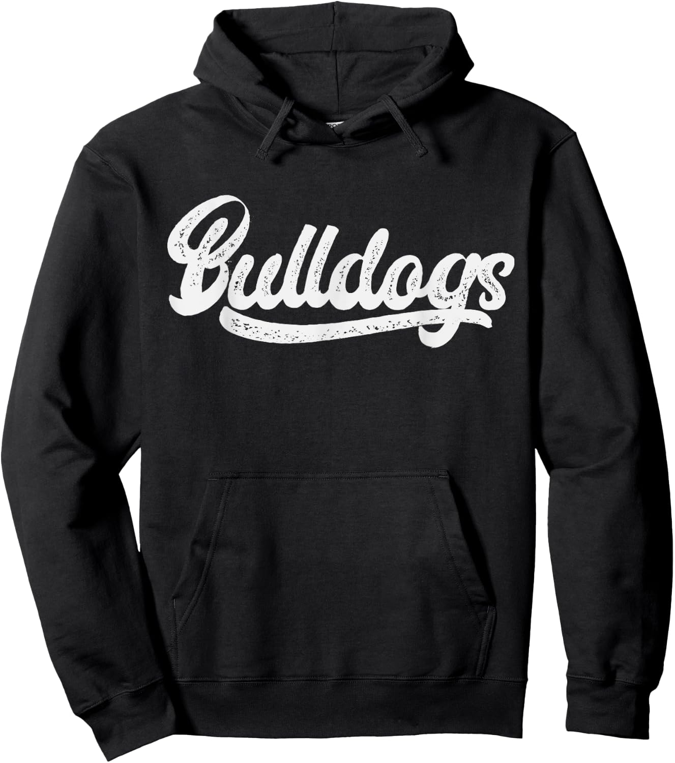 Bulldogs School Sports Fan Team Spirit Vintage Retro Hoodie - Hoodie | Black