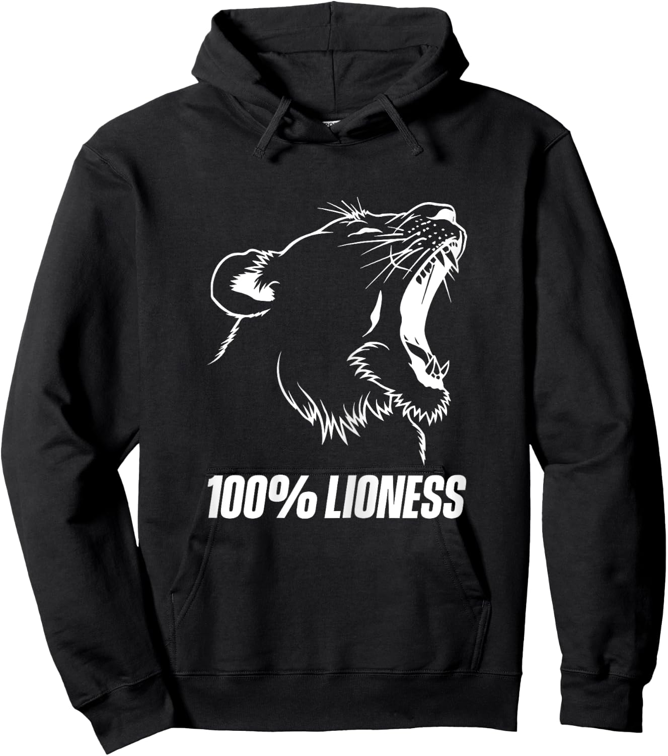 100% Lioness Gym Motivation Apparel Funny Inspiration Lion Hoodie - Hoodie | Black