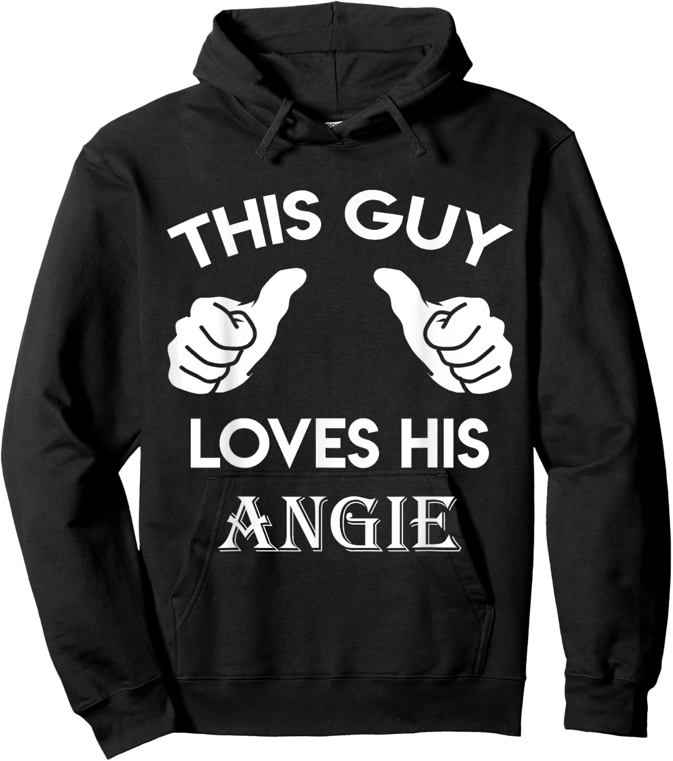 This guy loves his ANGIE gift valentine Anniversary 24t Hoodie - Hoodie | Black