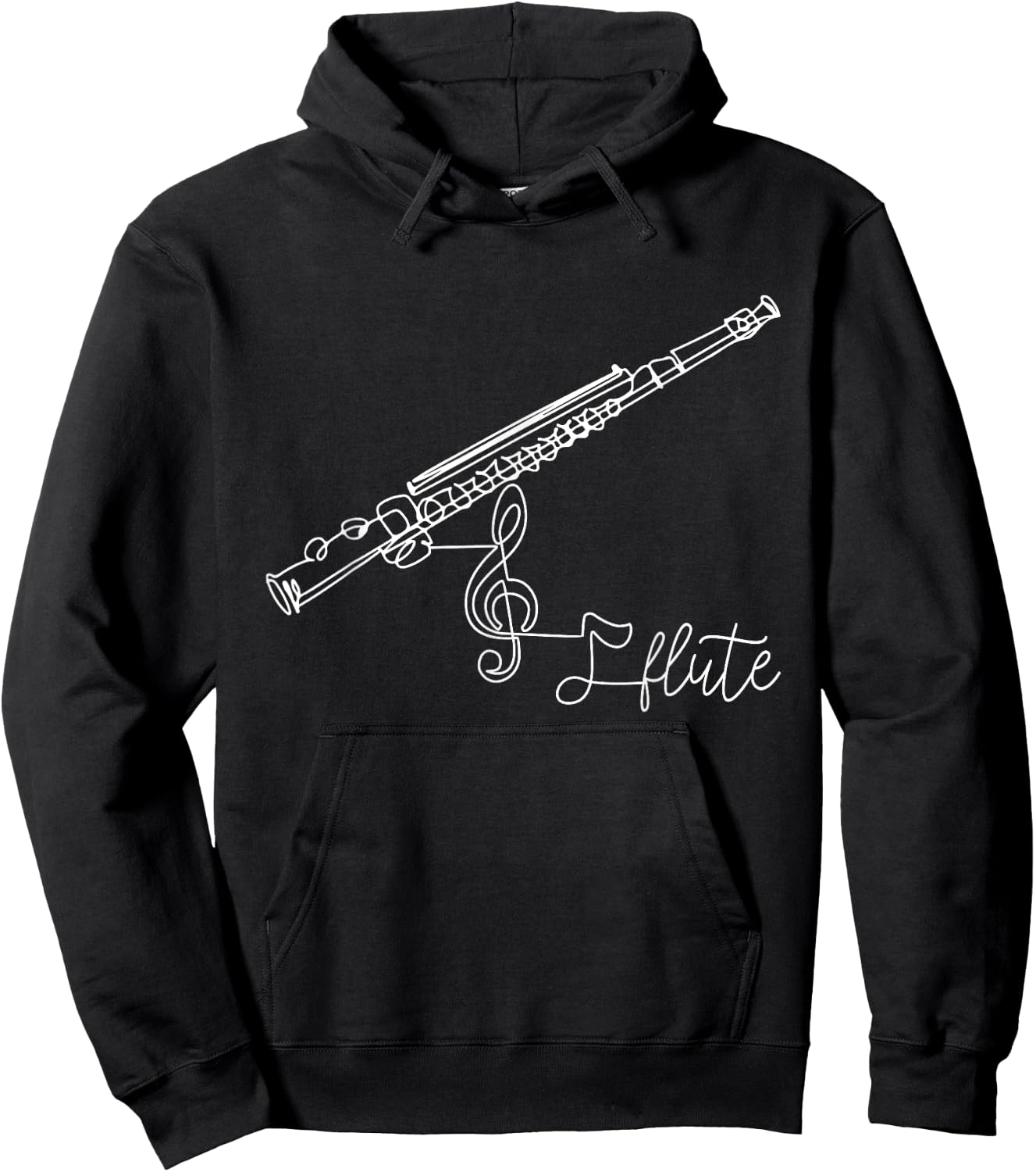 Flute Player Flutist Marching Band Music Lover Musician Hoodie - Hoodie | Black