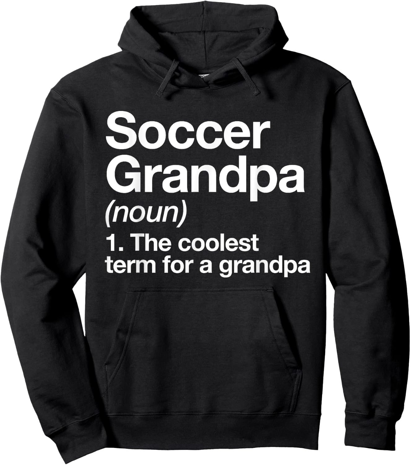 Soccer Grandpa Definition Funny Sports Hoodie - Hoodie | Black