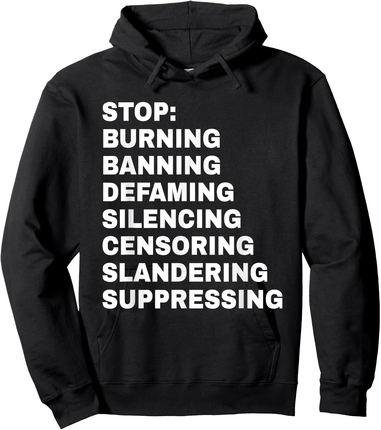 Free Speech Anti Censorship First Amendment Hoodie - Hoodie | Black