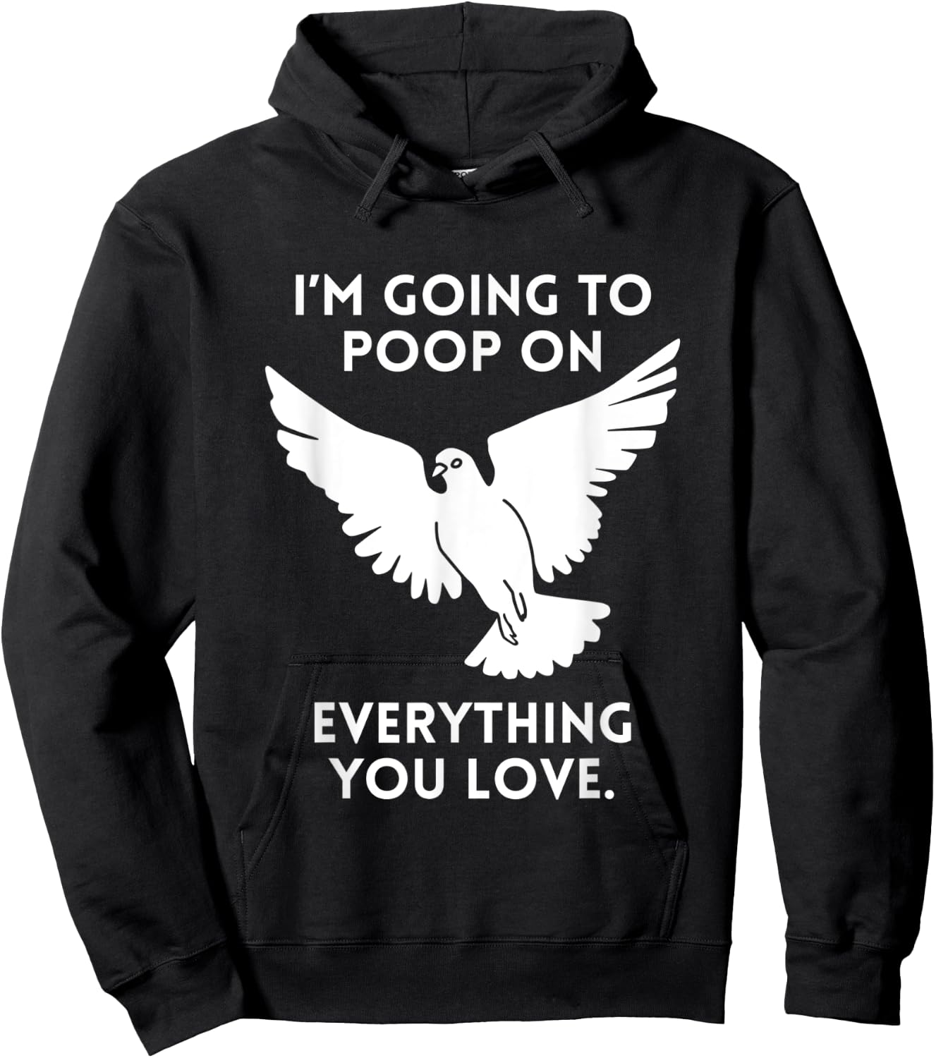 Im Going To Poop On Everything You Love Pigeon Doves Hoodie - Hoodie | Black