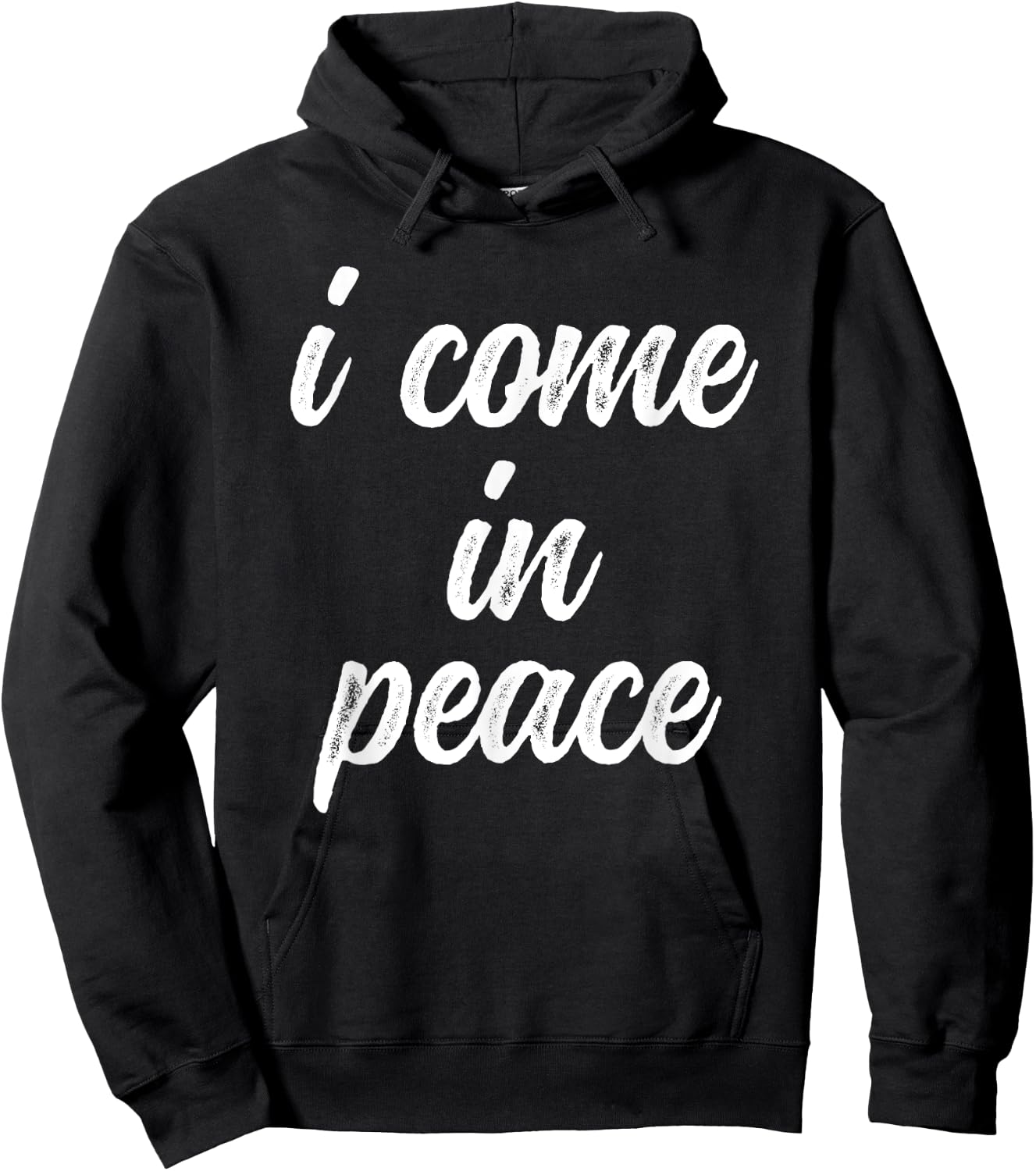 Funny Matching Couple Outfits - I Come In Peace I'm Peace Hoodie - Hoodie | Black