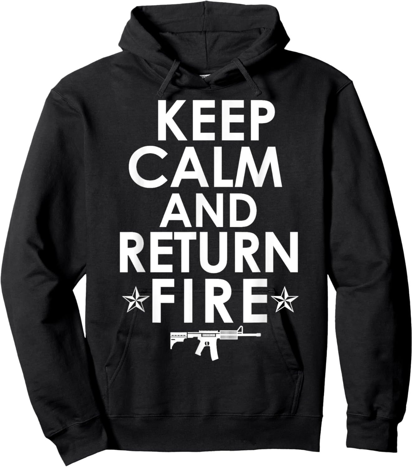 Keep Calm and Return Fire Gun Rights Pro 2nd Amendment Hoodie - Hoodie | Black