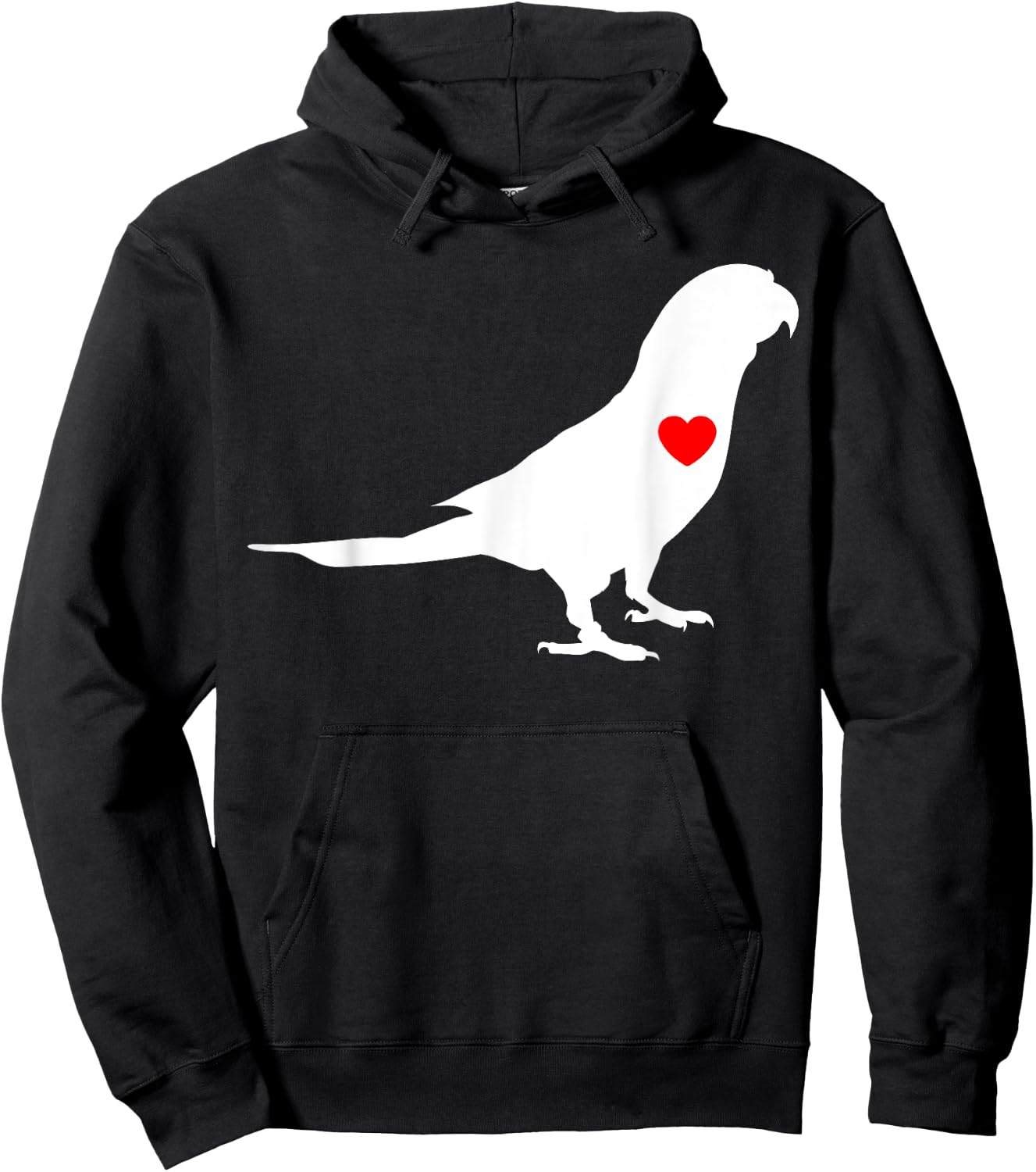 Parrot Heart Parakeet Tiel Quarrion Cockatoo Bird Ringneck Hoodie - Hoodie | Black