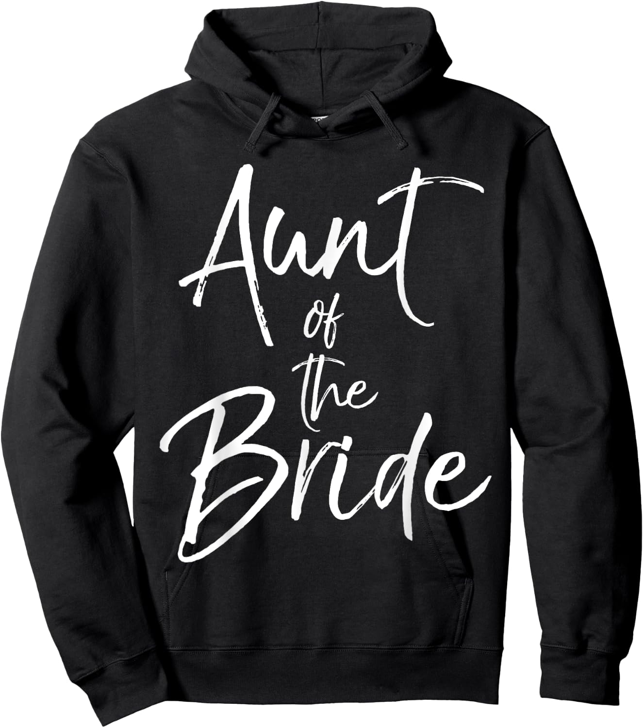 Aunt of the Bride Shirt Cute Bridal Party Auntie Hoodie - Hoodie | Black