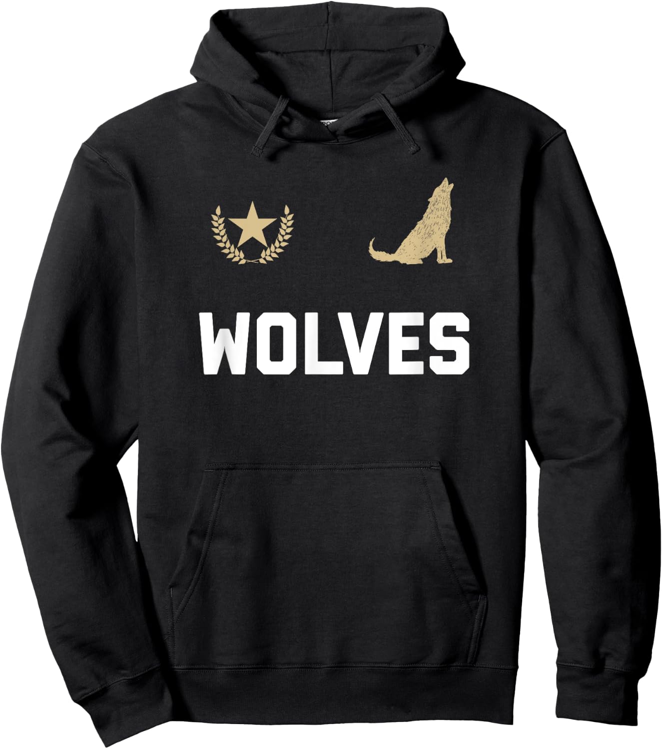 Wolves Soccer Jersey Hat and Kit Co. Vintage Wolves Jersey , -Adults, -Kids, Grey, Small, Short Sleeve, Classic Fit, , Retro Design Hoodie - Hoodie | Black