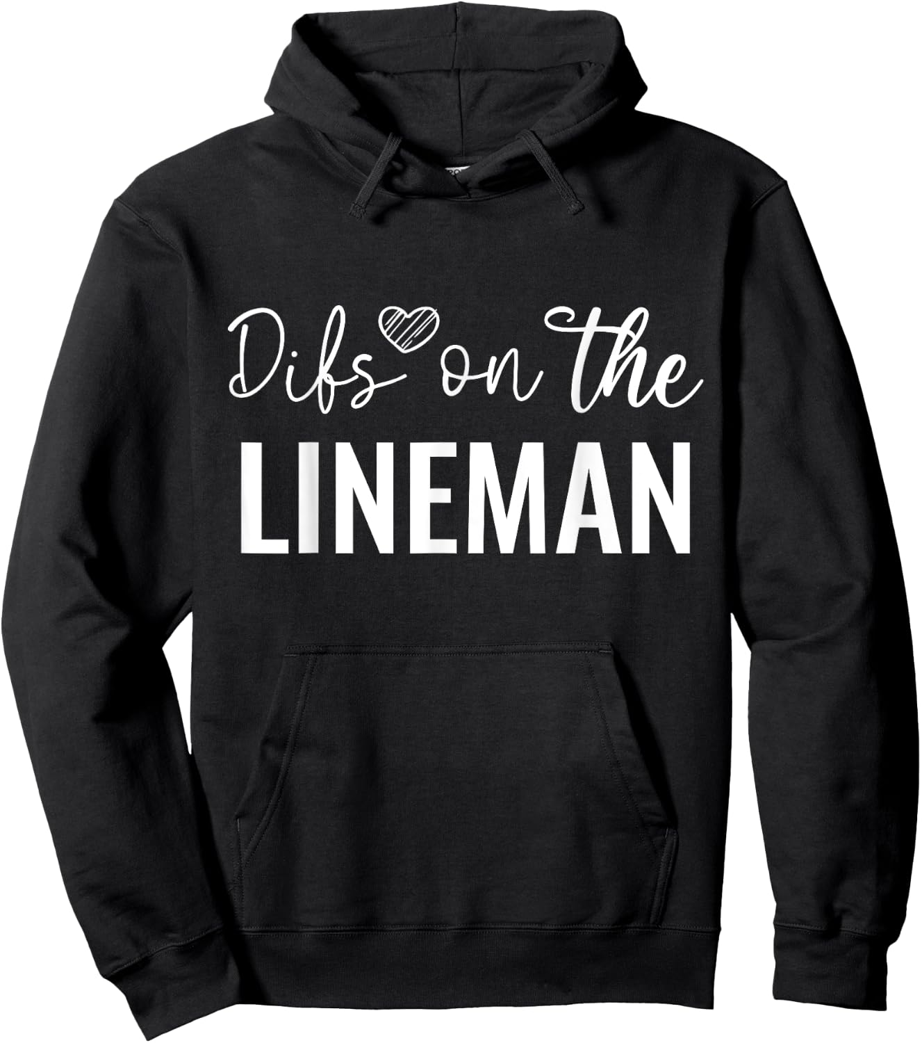Funny sarcastic Dibs on the Lineman Electrician Hoodie - Hoodie | Black