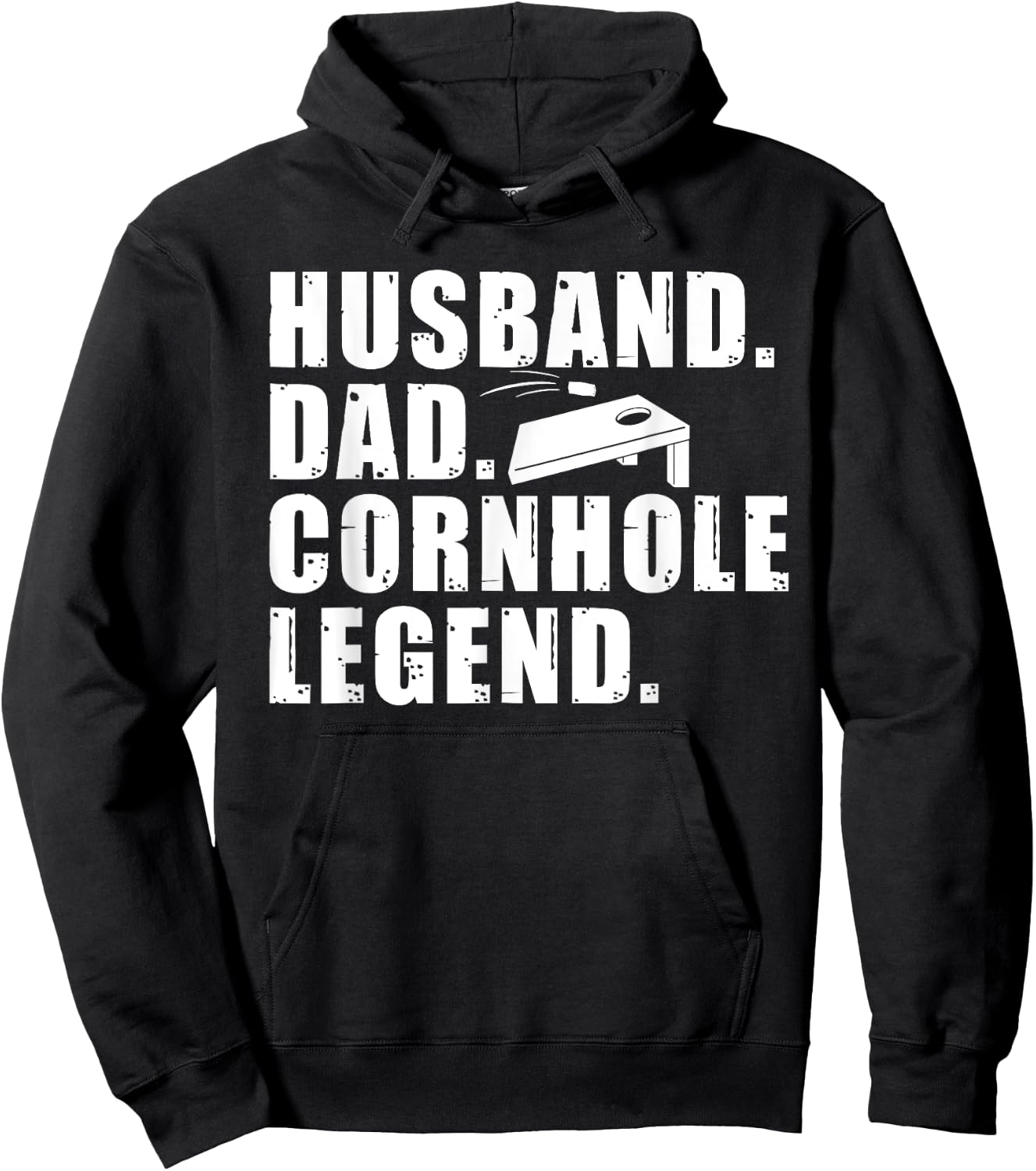 Cool Cornhole Art Husband Dad Corn Hole Legend Sport Hoodie - Hoodie | Black