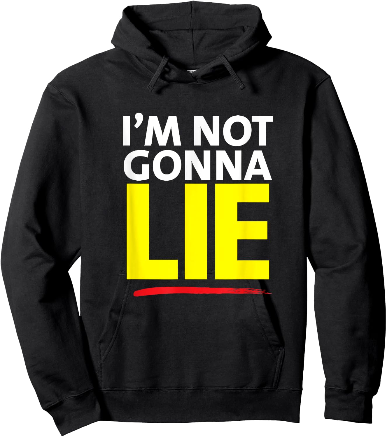 Not Gonna Lie NGL Meme Bold Graphic Hoodie - Hoodie | Black