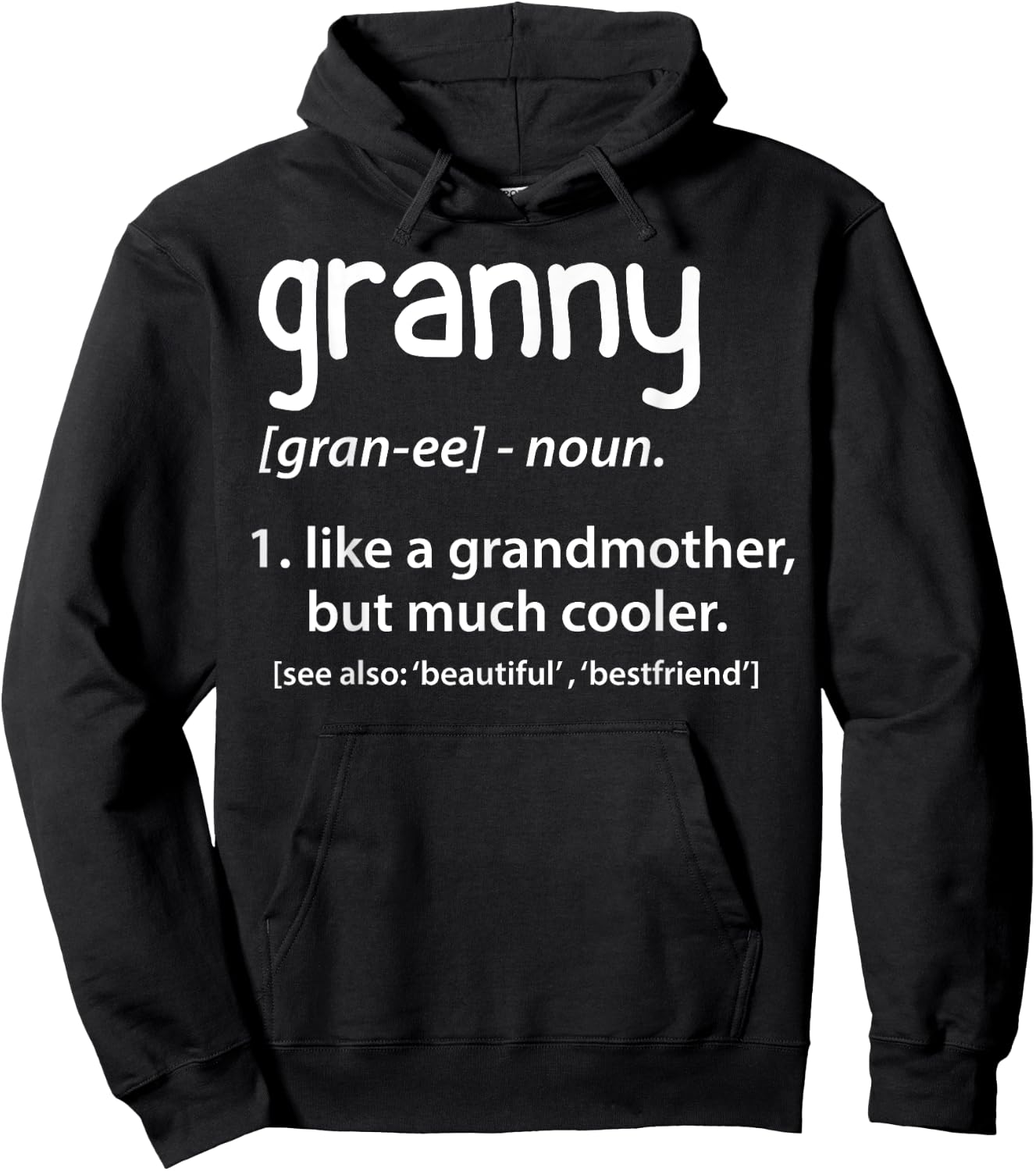Granny Definition Funny Grandmother Hoodie - Hoodie | Black