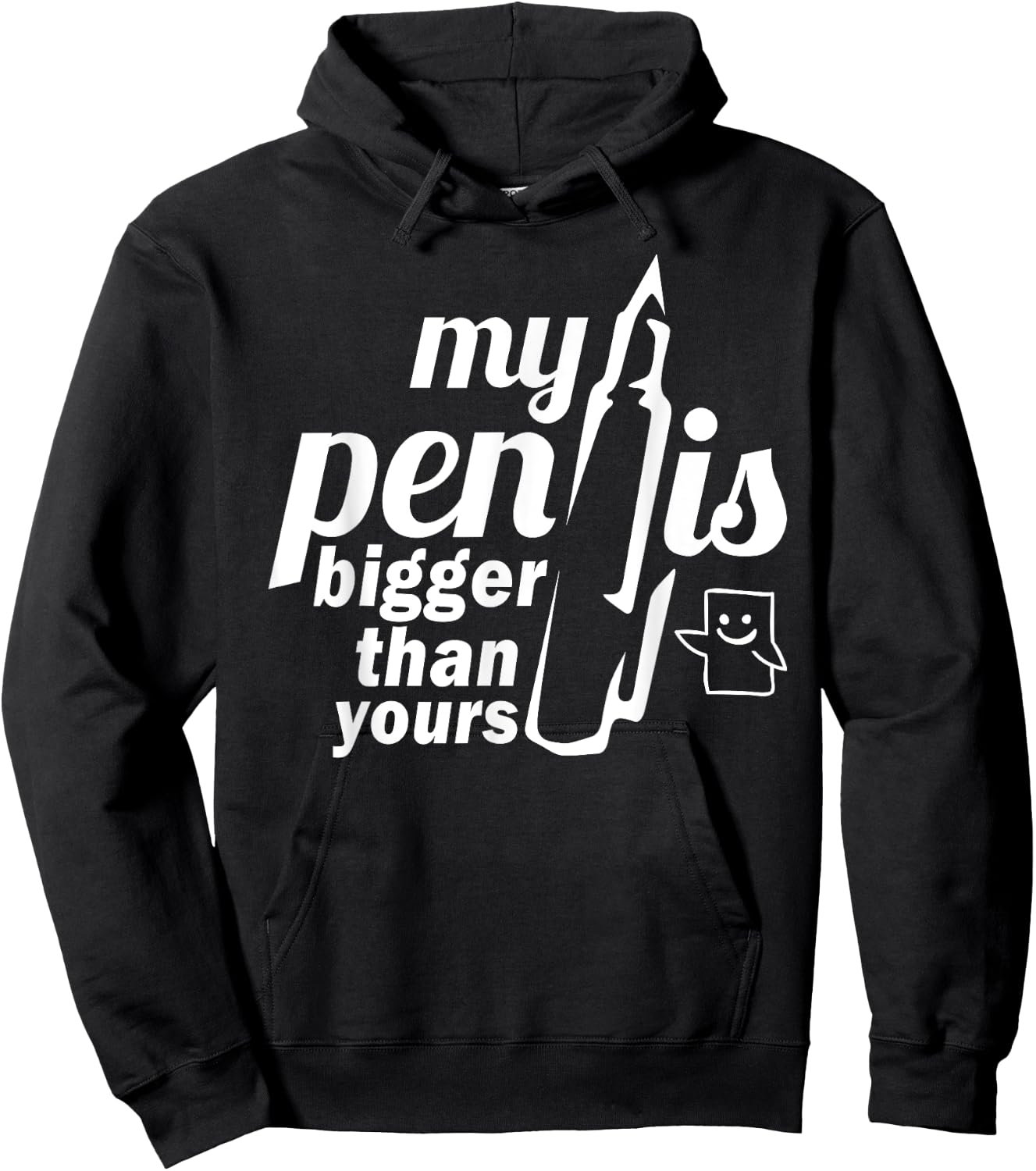 My Pen Is Bigger Than Yours Funny Famous Author Writer Gift Hoodie - Hoodie | Black