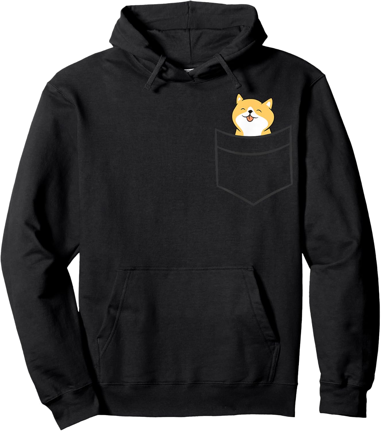 Shiba Inu In a Pocket Cute Pocket Shiba Inu Hoodie - Hoodie | Black