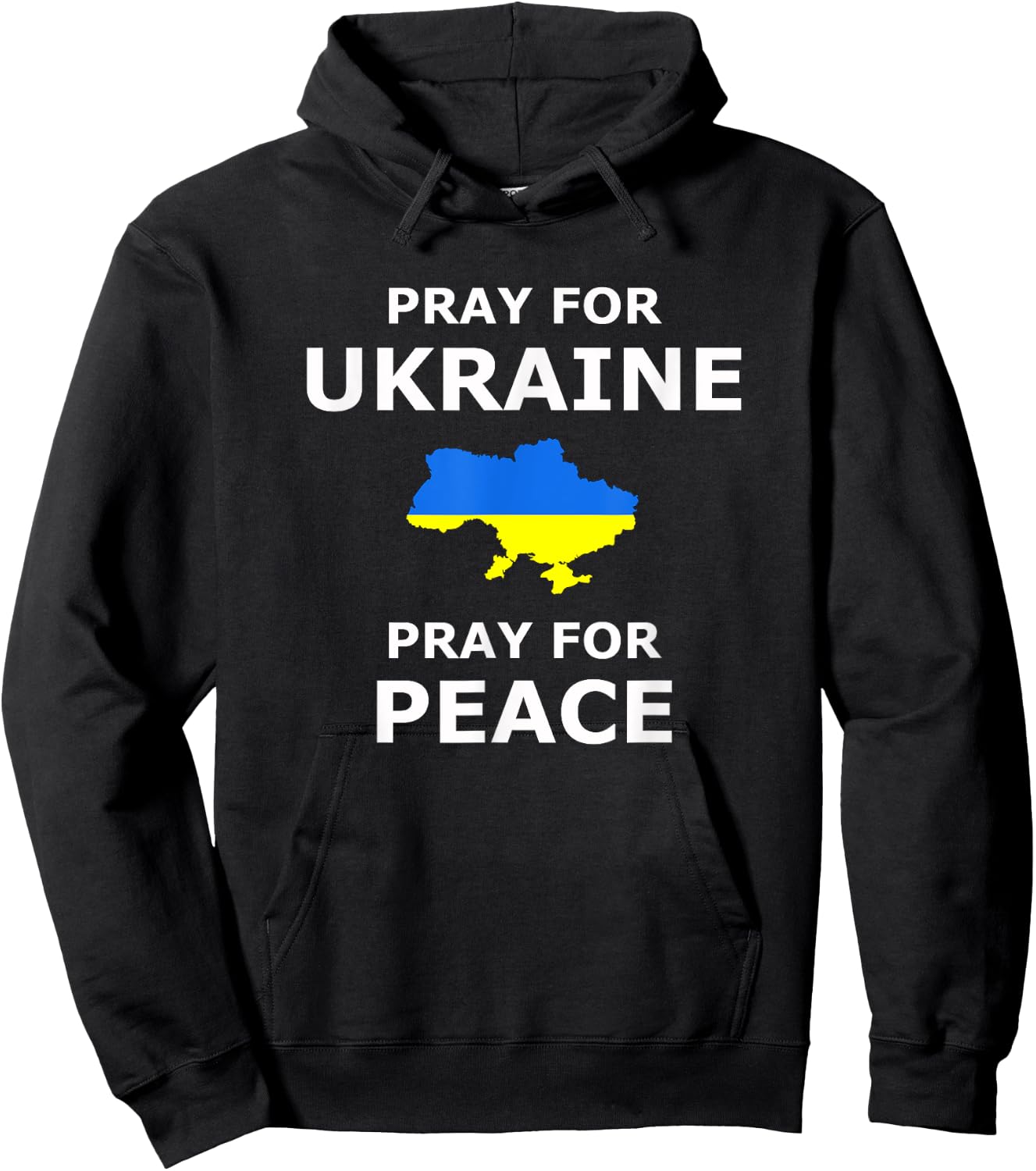 Pray for Ukraine Peace Ukraine Flag Hoodie - Hoodie | Black