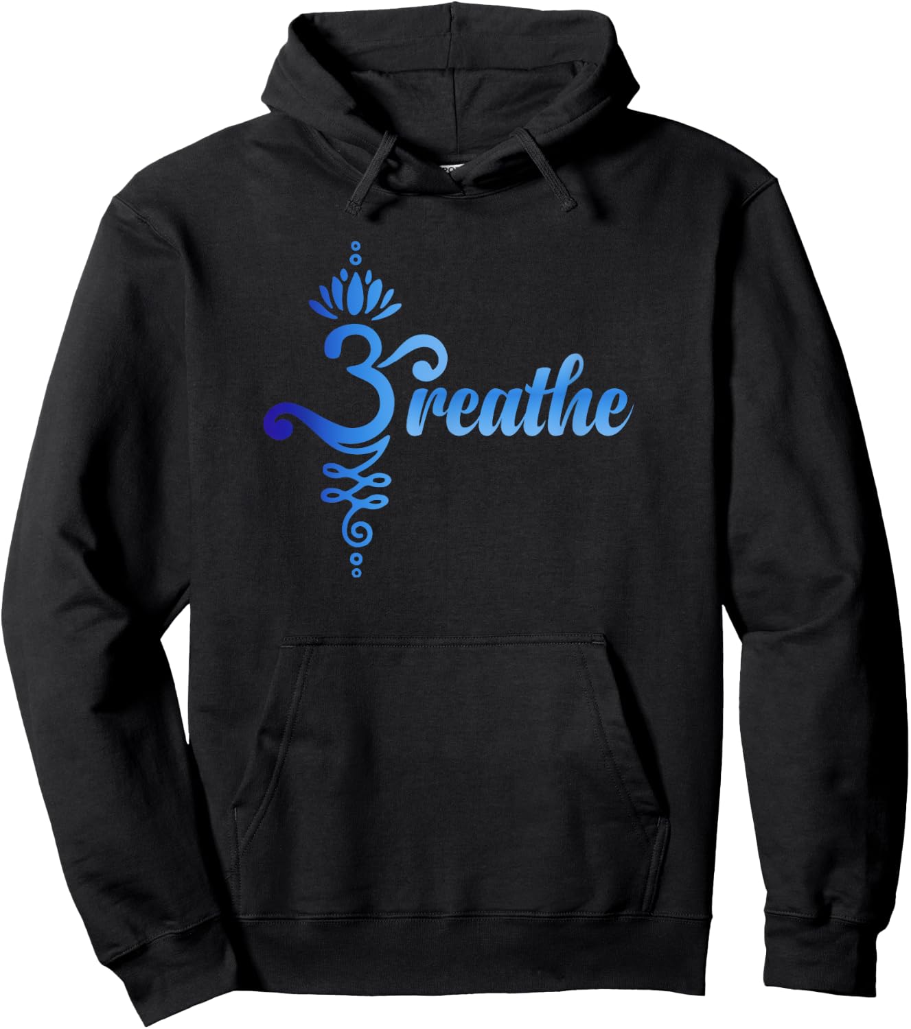 Breathe Sanskrit Symbol Hoodie - Hoodie | Black