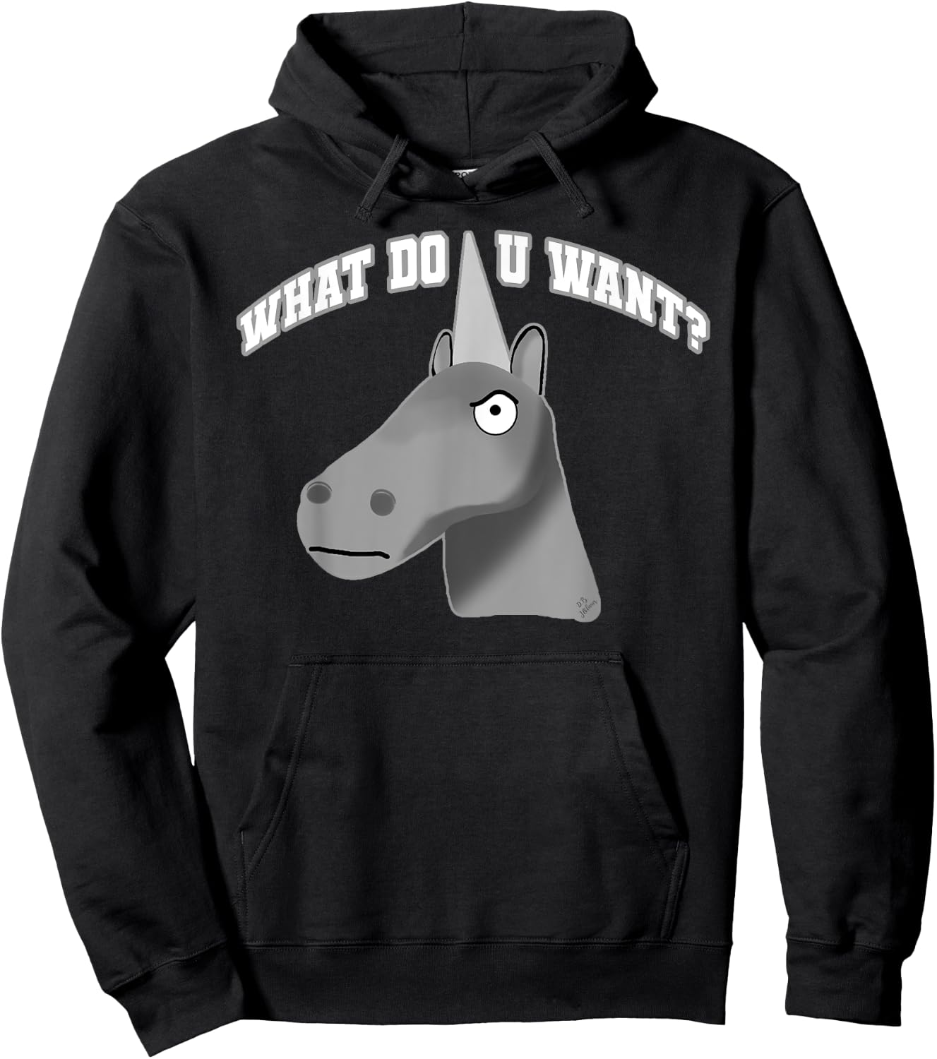 Charlie the Unicorn What Do You Want Funny Unicorn Hoodie - Hoodie | Black