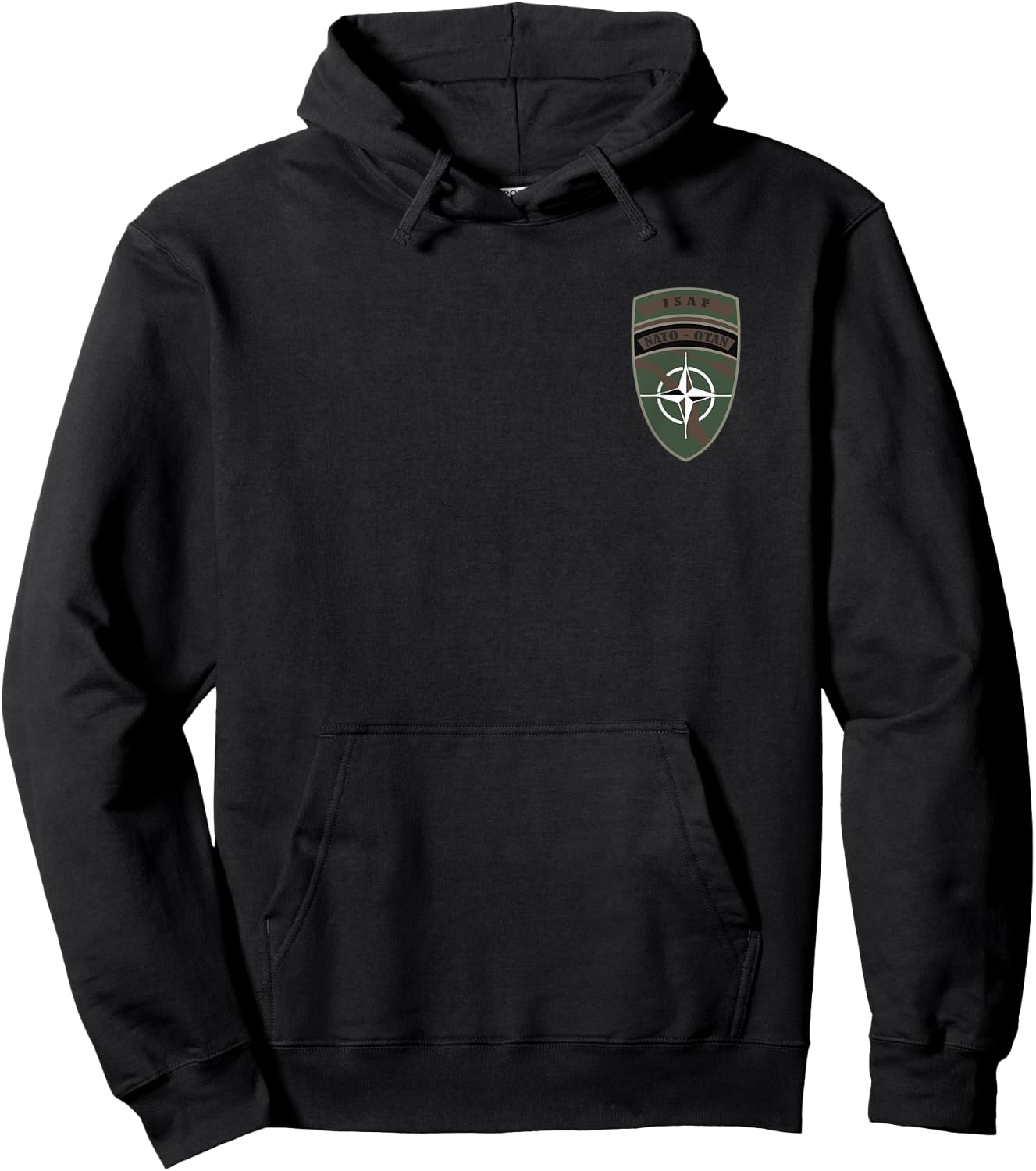 NATO ISAF patch woodland Hoodie - Hoodie | Black