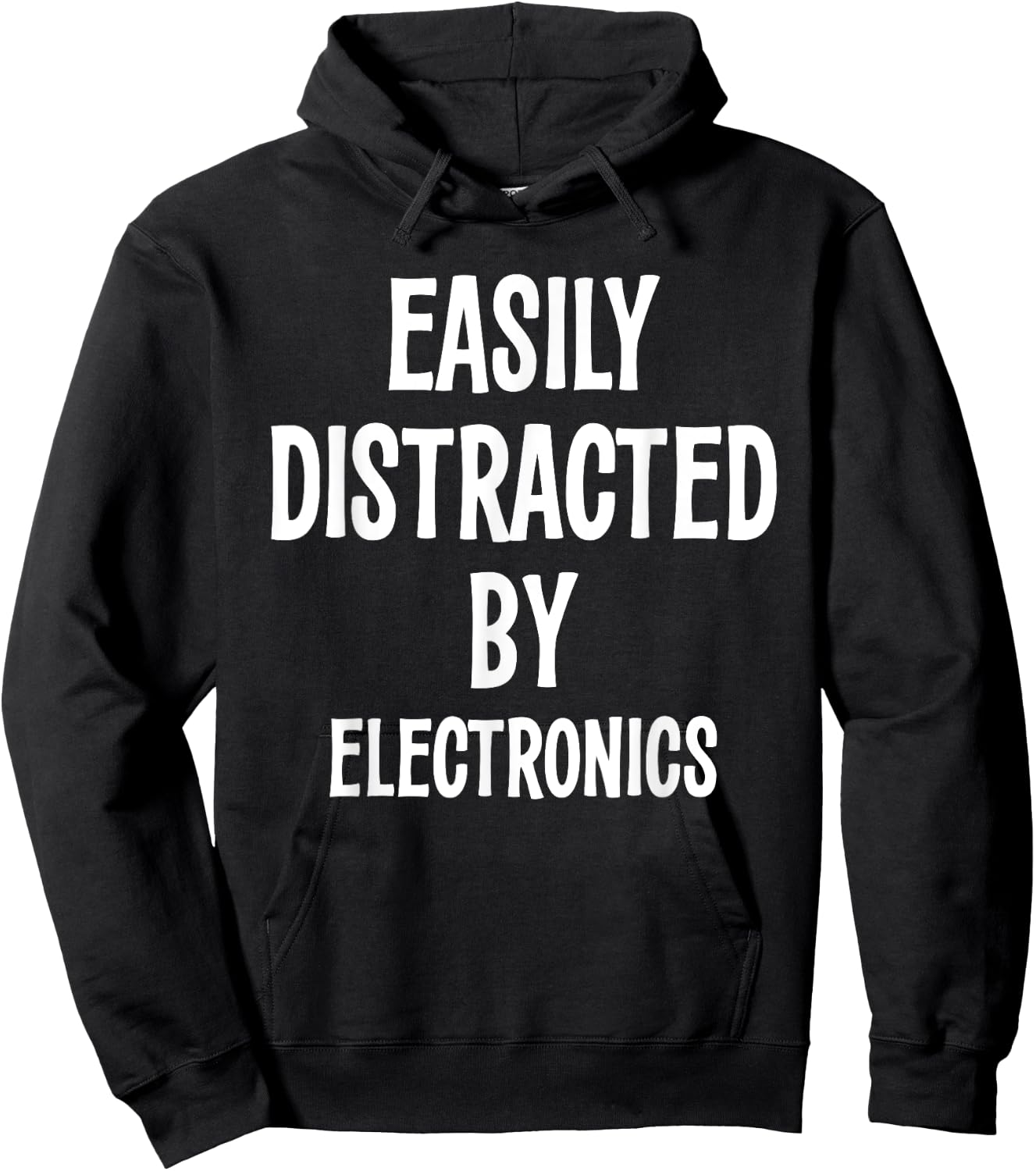 EASILY DISTRACTED BY ELECTRONICS FUNNY Gift Hoodie - Hoodie | Black