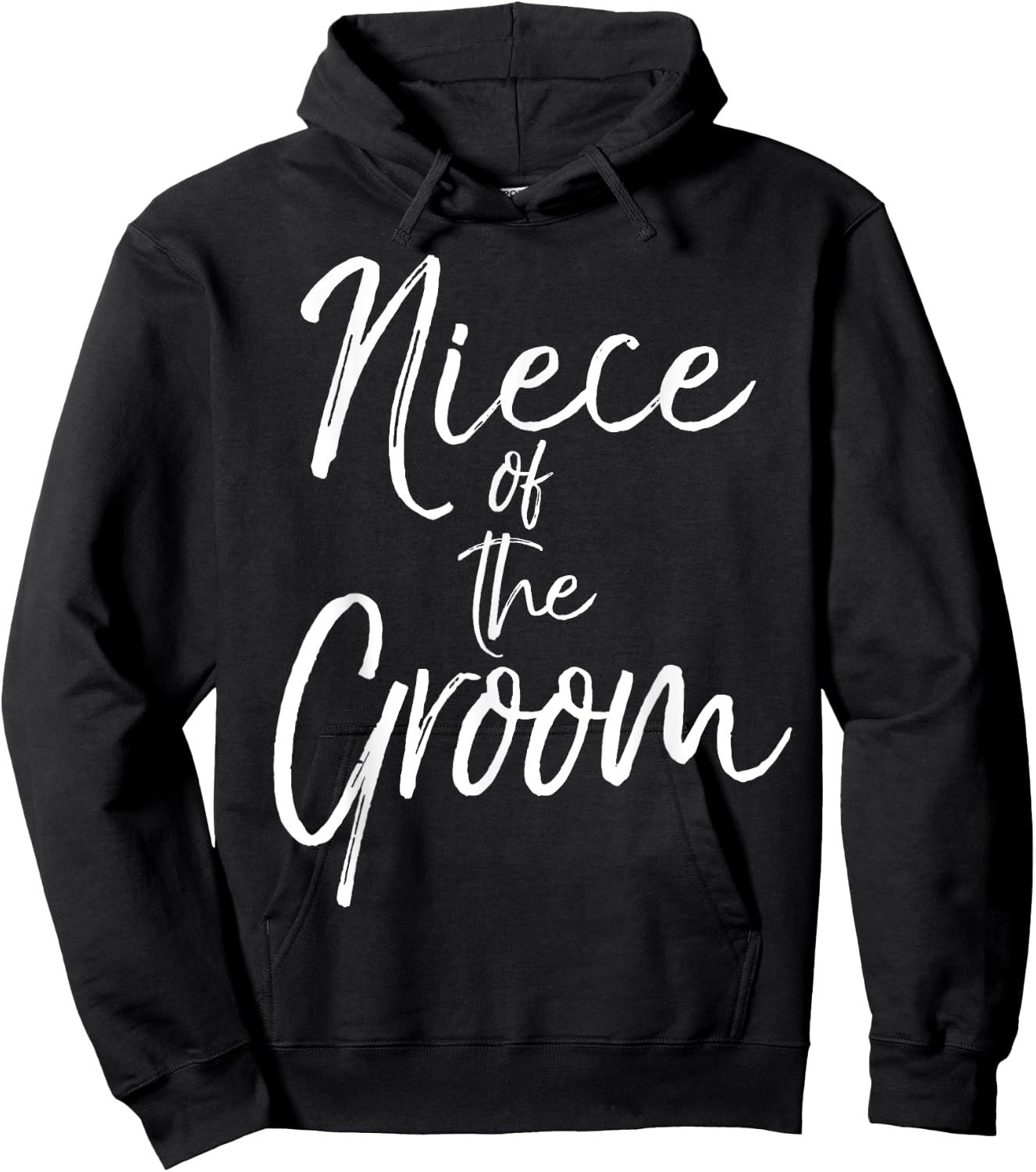 Niece of the Groom Shirt Fun Cute Wedding Hoodie - Hoodie | Black