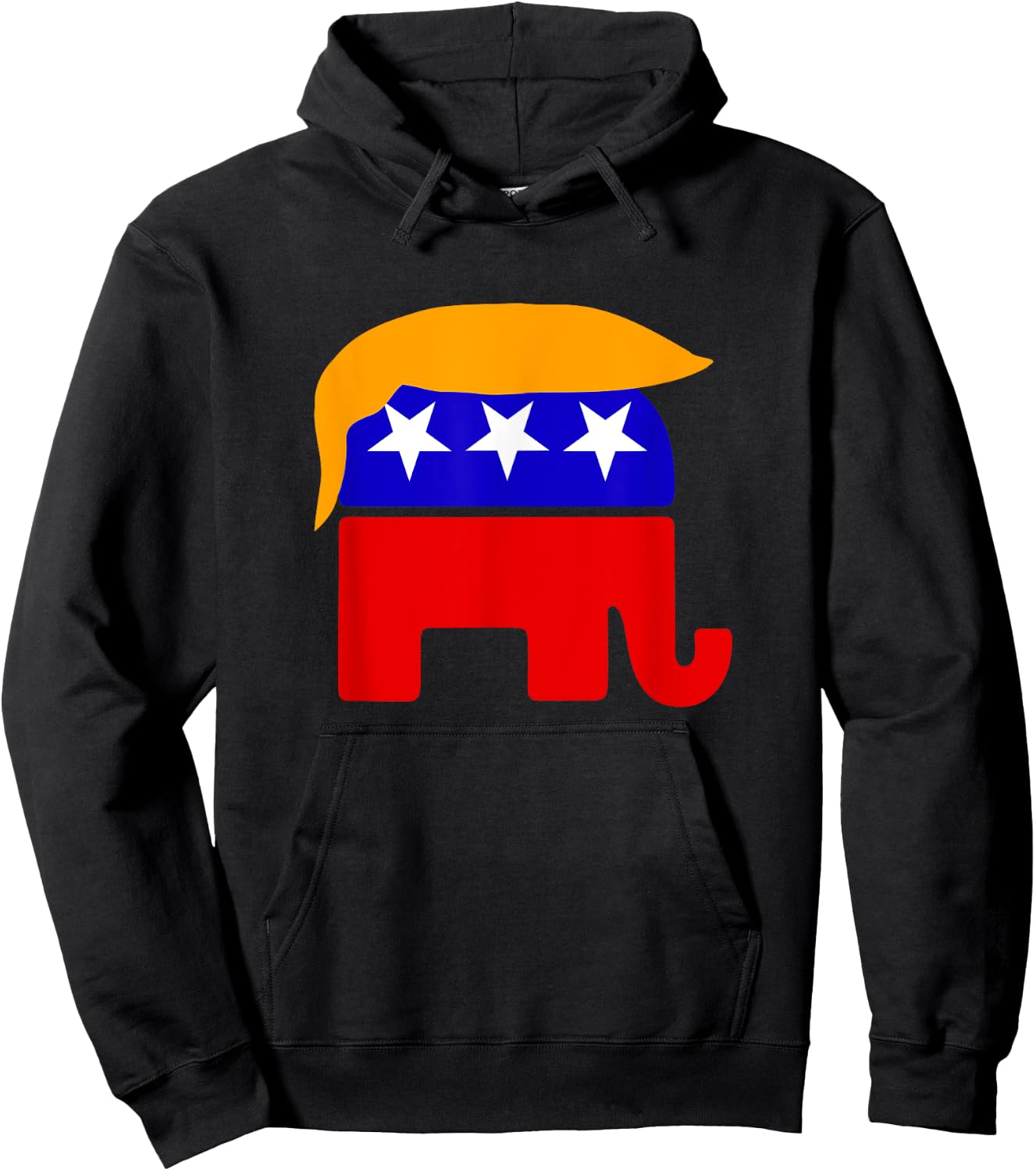 GOP President Donald Trump Republican Elephant Hair Hoodie - Hoodie | Black