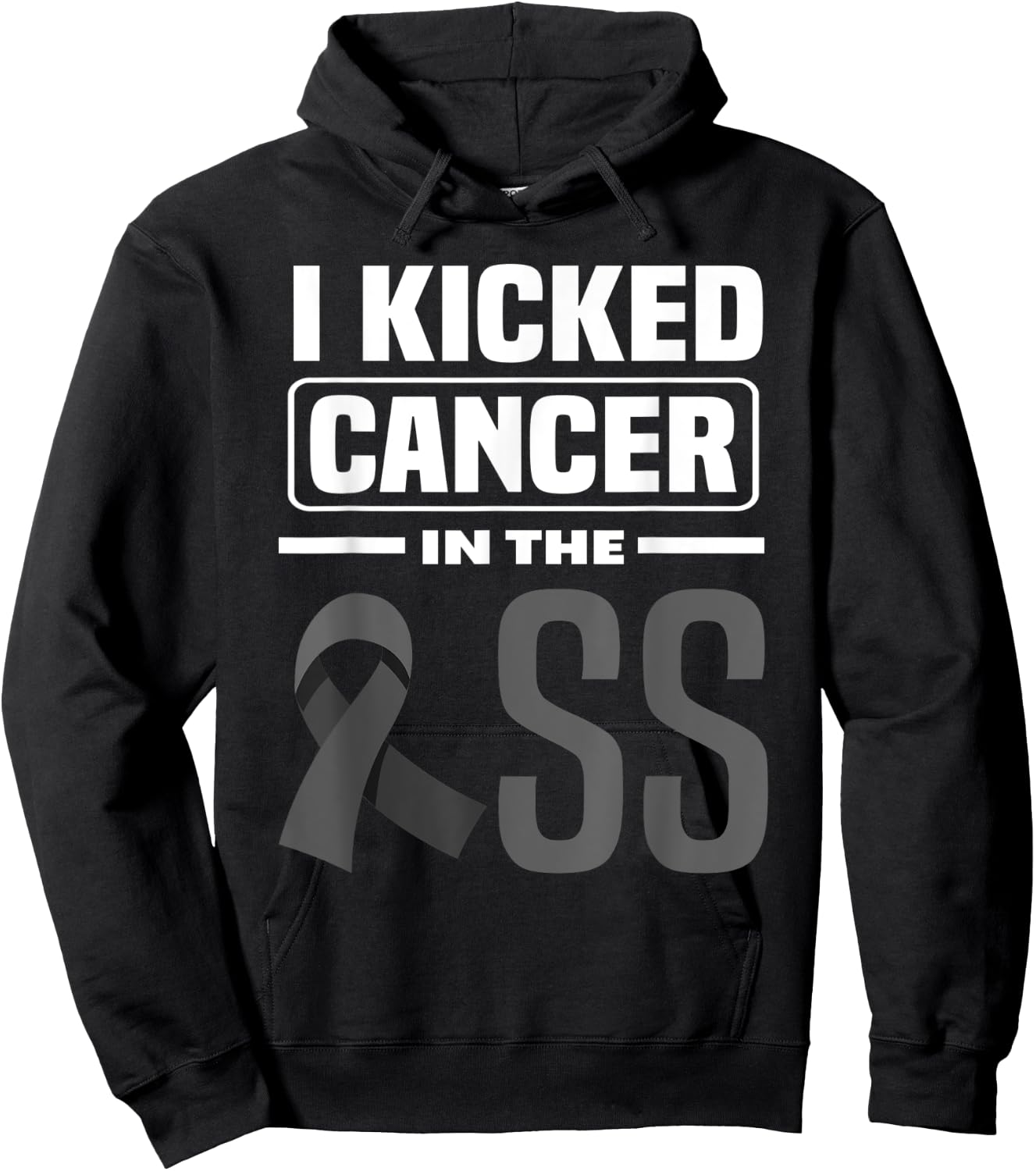 I Kicked Cancer In The Ass Melanoma Skin Cancer Awareness Hoodie - Hoodie | Black