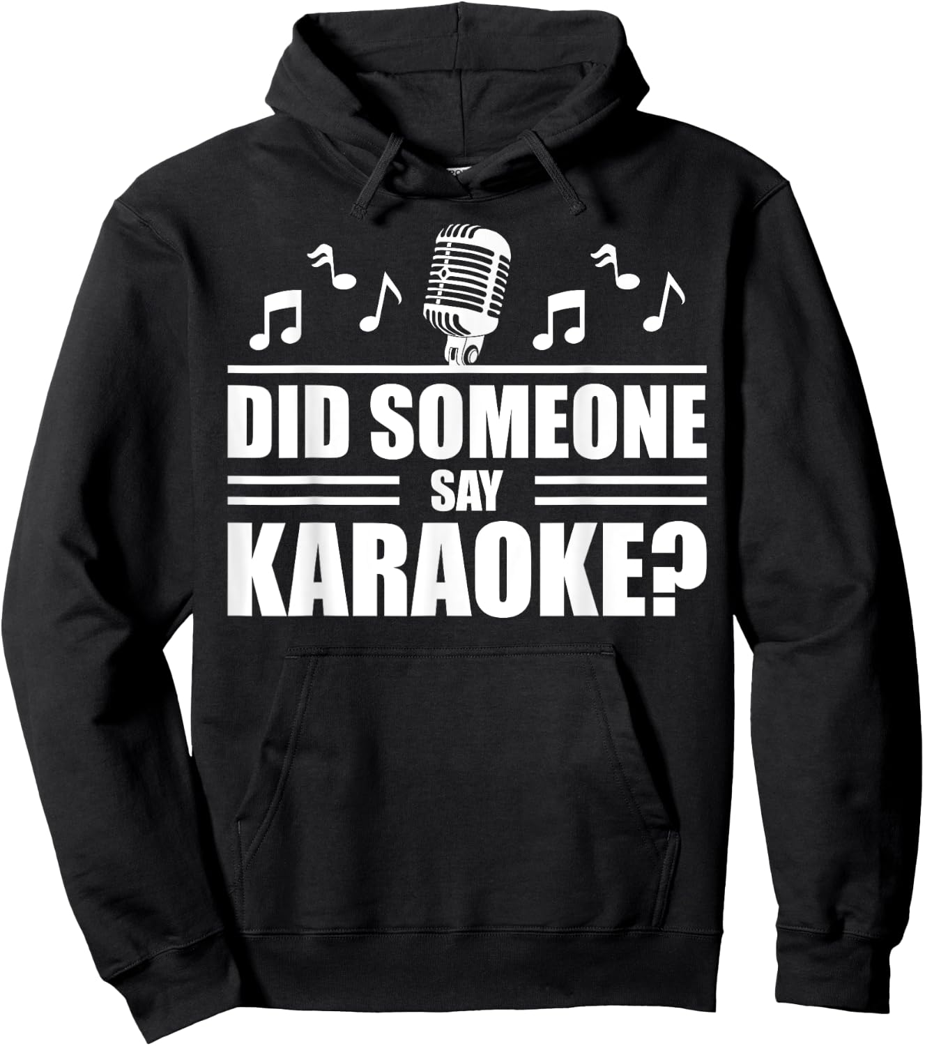 Funny Karaoke Designs Women Singing Music Lovers Hoodie - Hoodie | Black