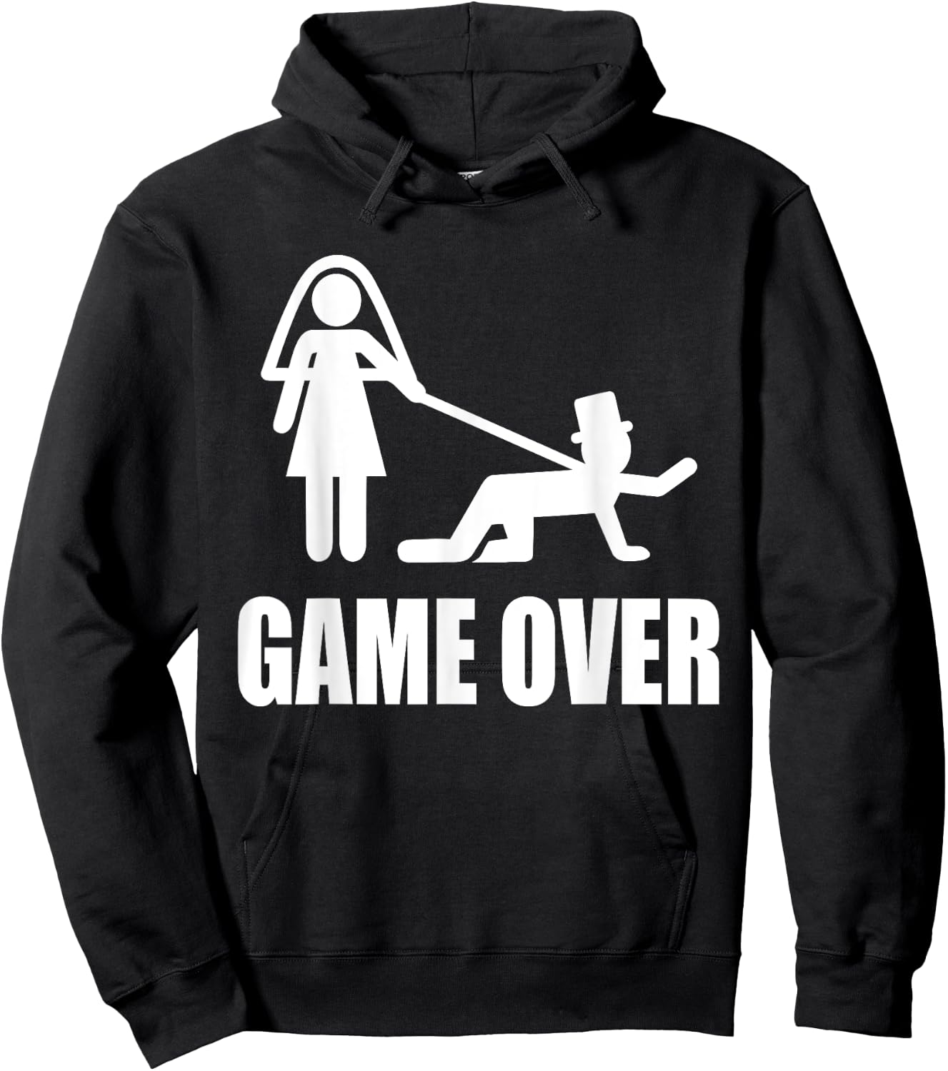 Funny Getting Married Game Over Wedding Gag Team Groom Hoodie - Hoodie | Black