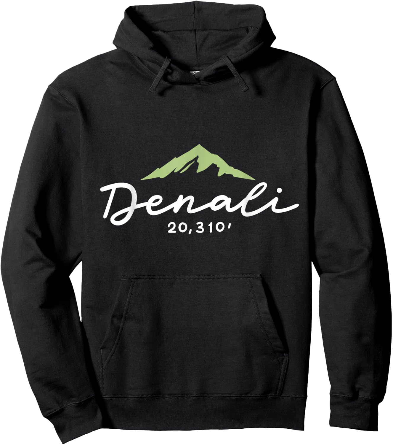 Denali Mountain Peak Elevation National Park Men Women Kids Hoodie - Hoodie | Black