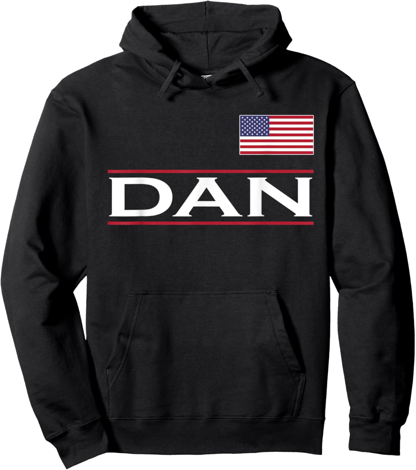 DAN Personalized Name Funny Birthday Gift Hoodie - Hoodie | Black