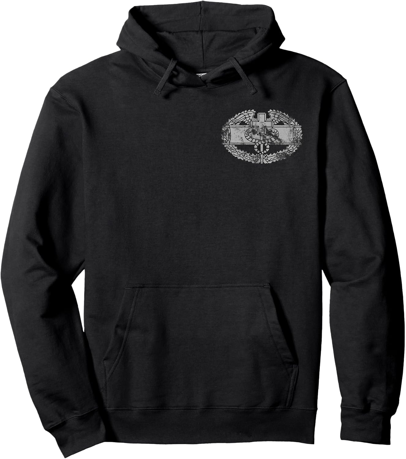 US Army Combat Medical Badge (CMB) - 68W Distressed Vintage Hoodie - Hoodie | Black