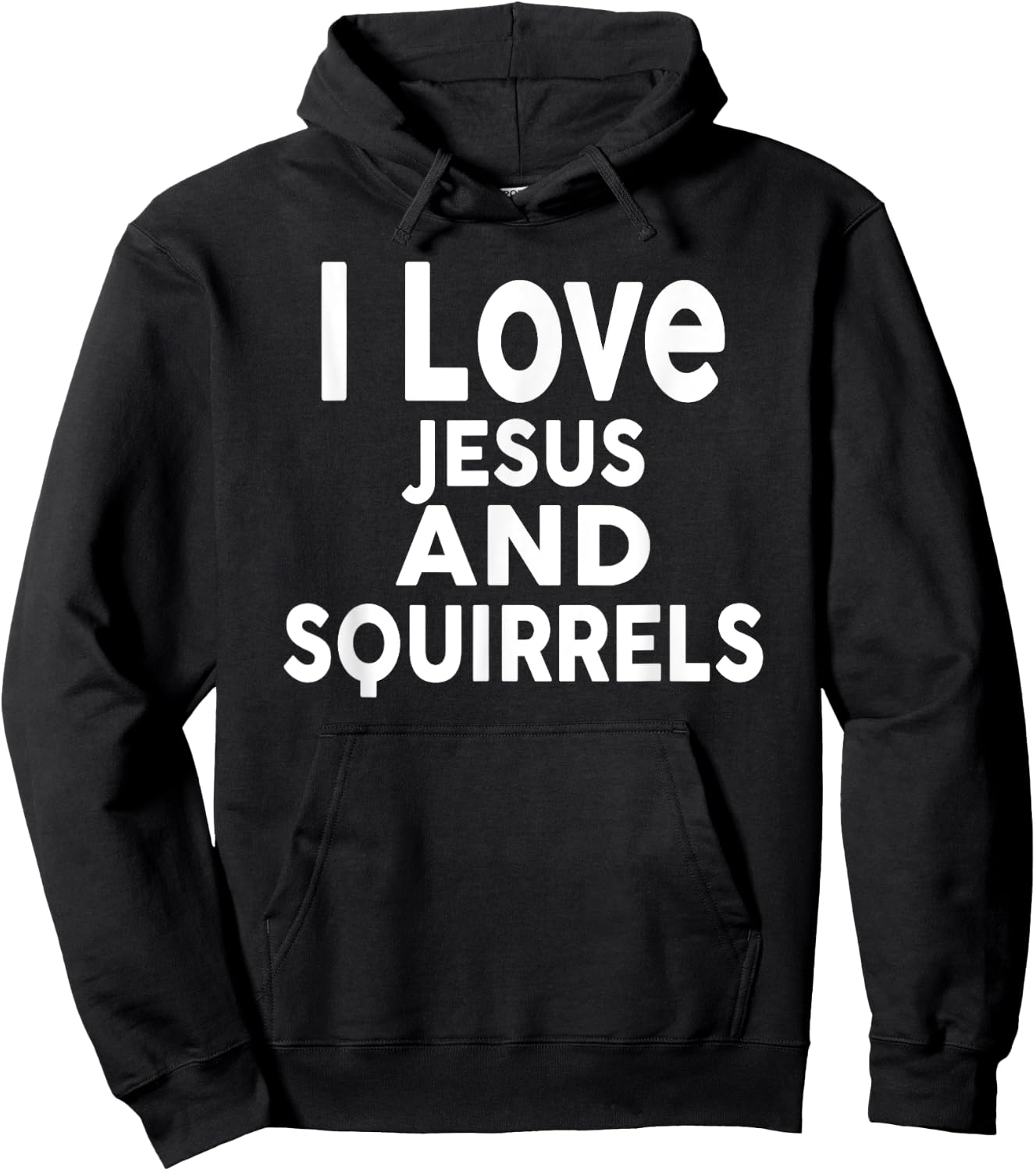 I Love Jesus and SQUIRRELS Funny SQUIRREL Hoodie - Hoodie | Black