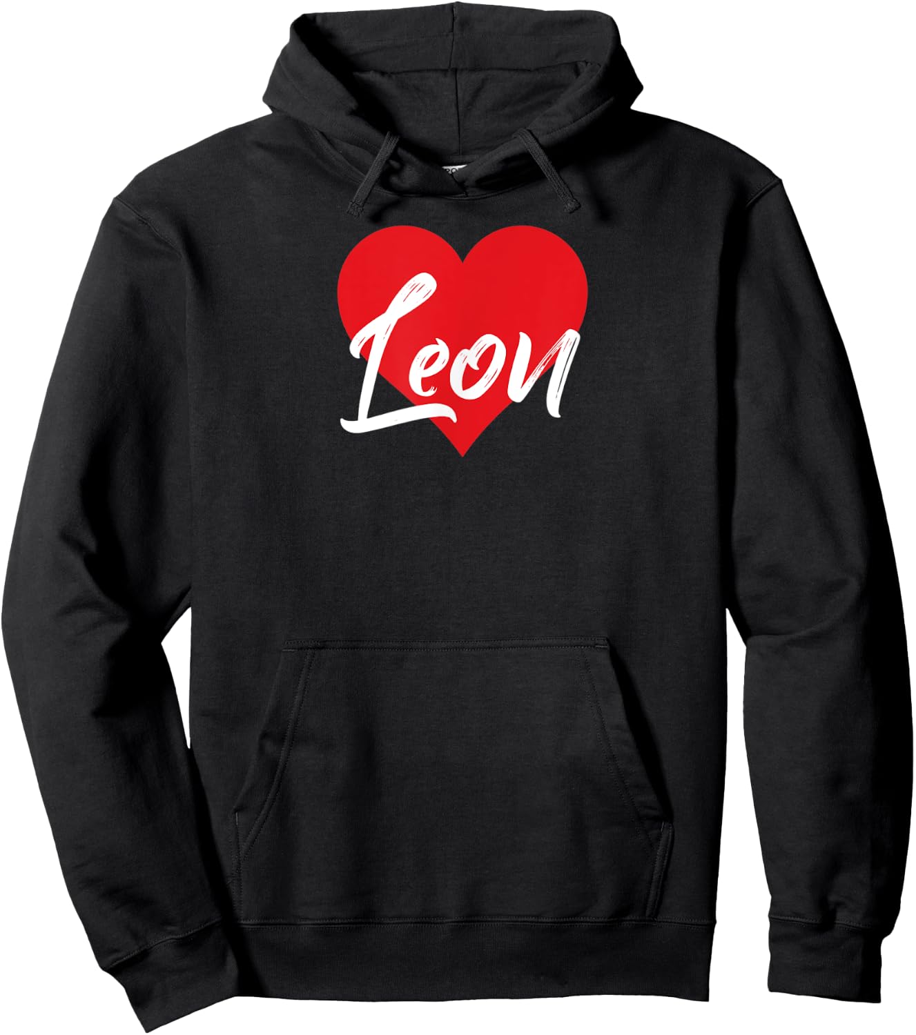 I Love Leon First Name I Heart Named Hoodie - Hoodie | Black