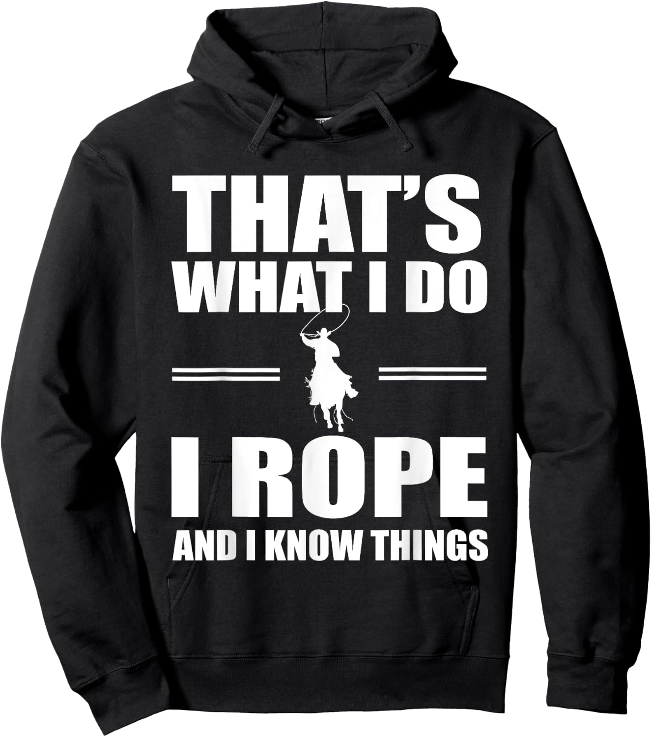 Funny Roping Rodeo Cowboy Design Western Team Rope Hoodie - Hoodie | Black