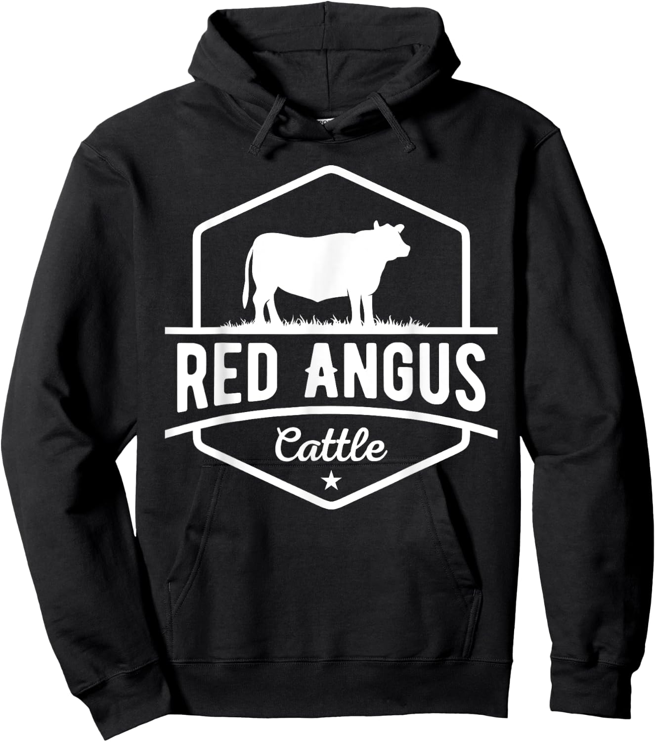 Cow Farmer - Red Angus Cattle Hoodie - Hoodie | Black