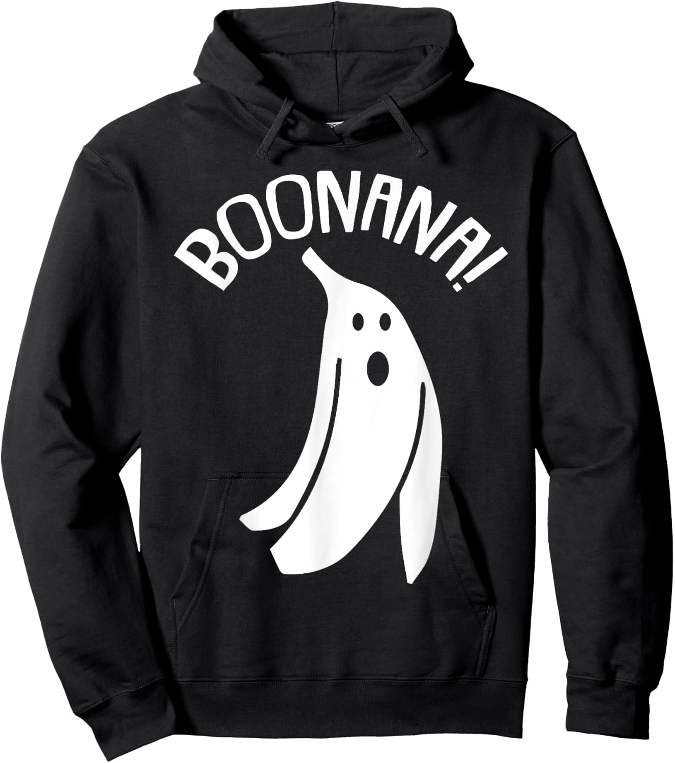 Boo-nana Lazy Halloween Costume Funny Ghost Banana Pun Hoodie - Hoodie | Black