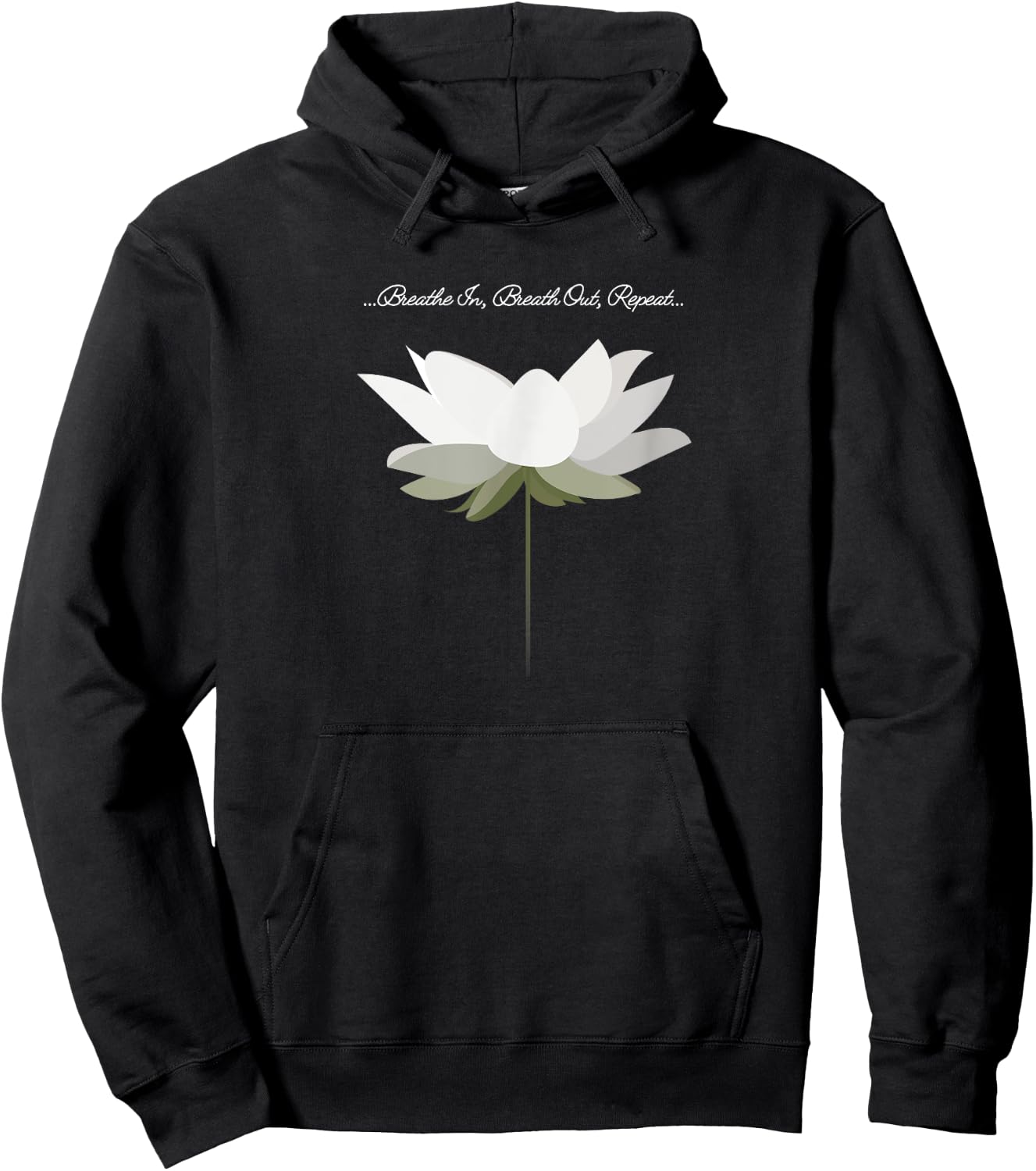Namaste Lotus flower for yoga, meditation, and mindfulness Hoodie - Hoodie | Black