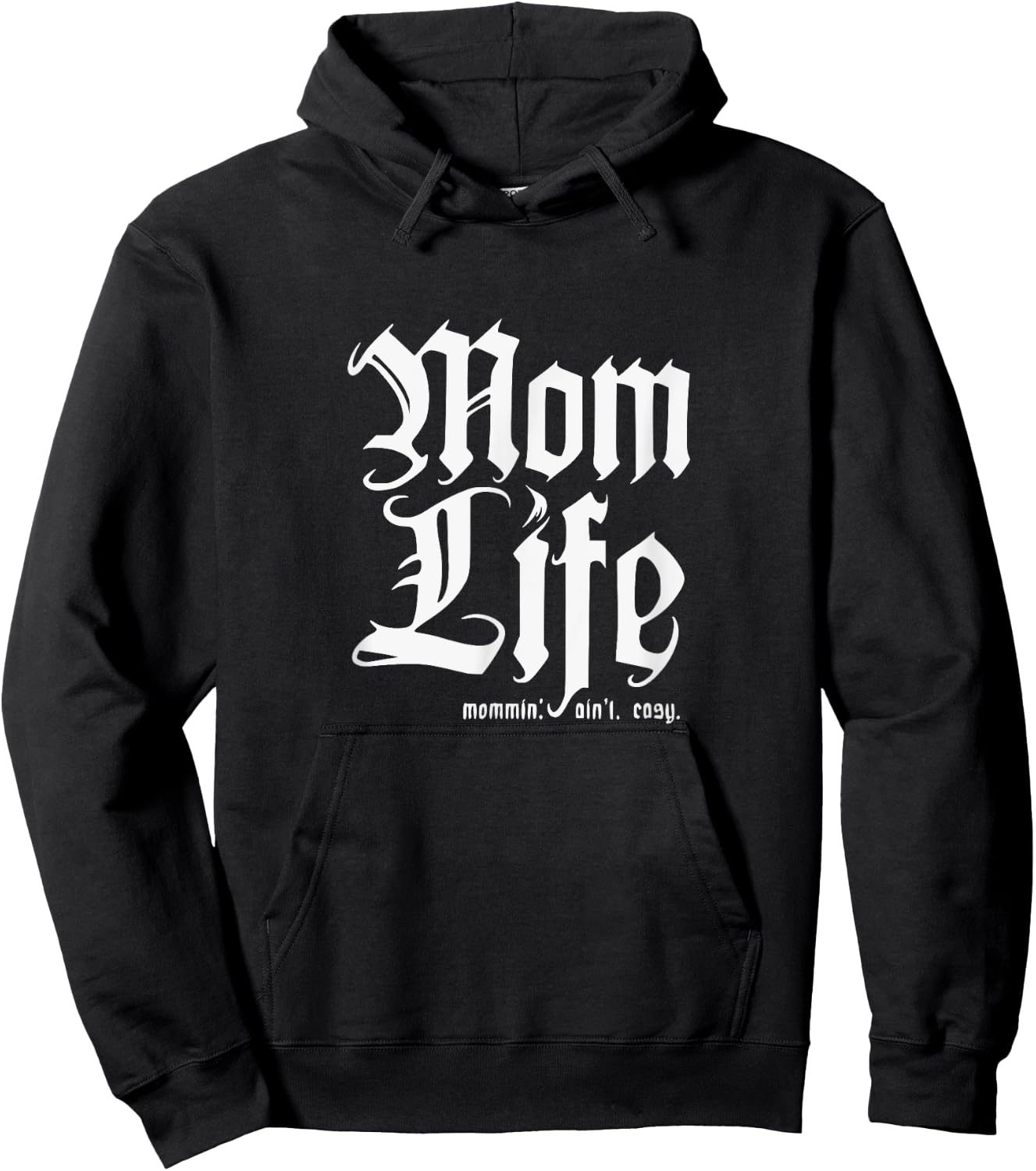 Mom Life - Thug - Mommin' Ain't Easy Hoodie - Hoodie | Black