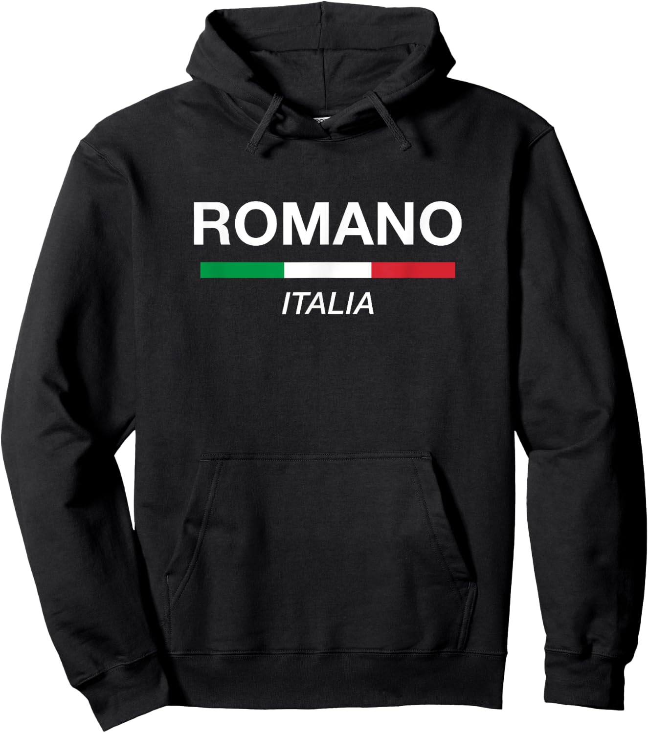 Romano Italian Family Name Italy Flag Hoodie - Hoodie | Black
