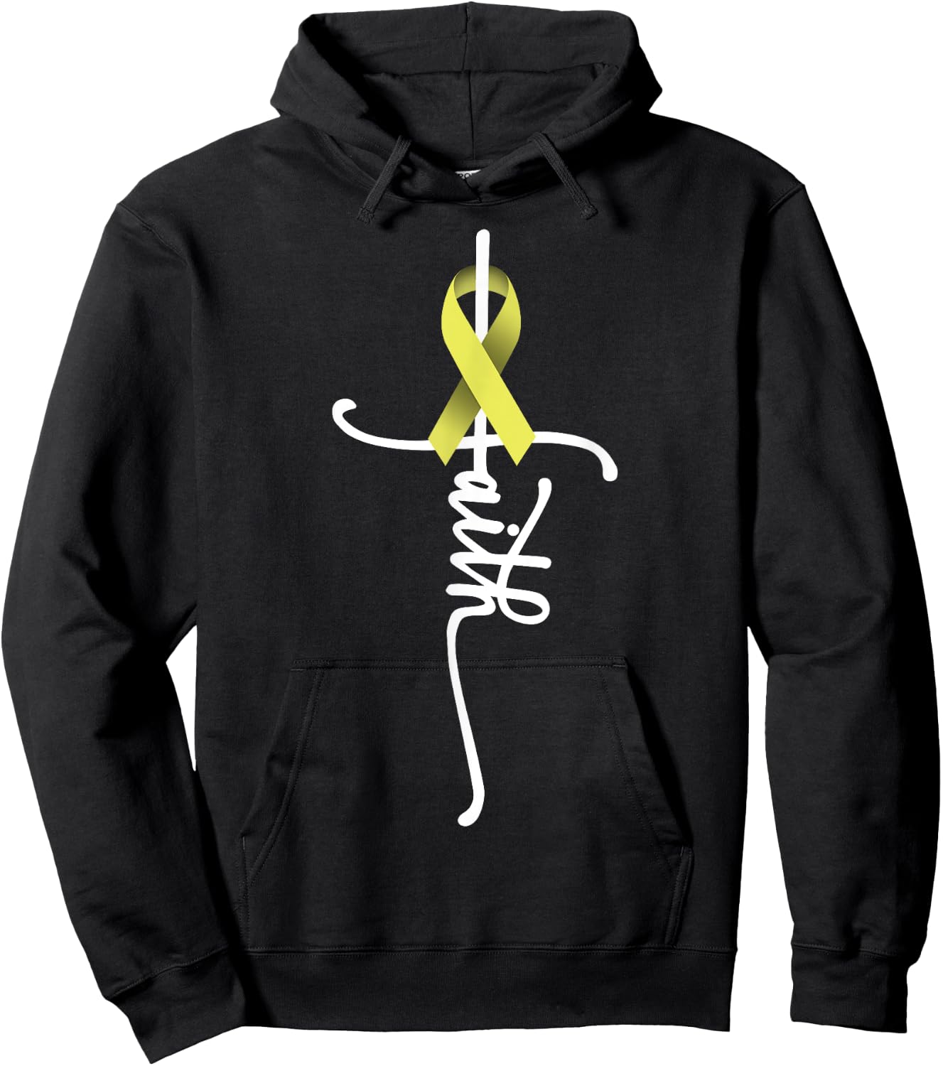 Bone Cancer Faith Sarcoma Bone Cancer Awareness Support July Hoodie - Hoodie | Black