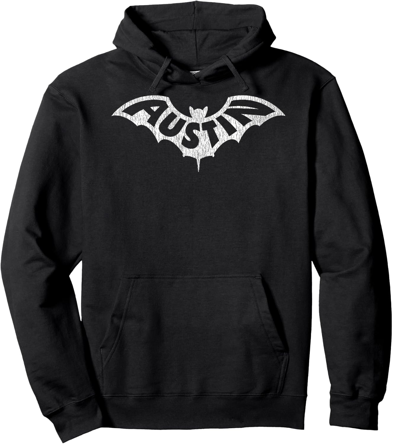 AUSTIN BAT - Austin TX Bat Logo Design With Details Hoodie - Hoodie | Black