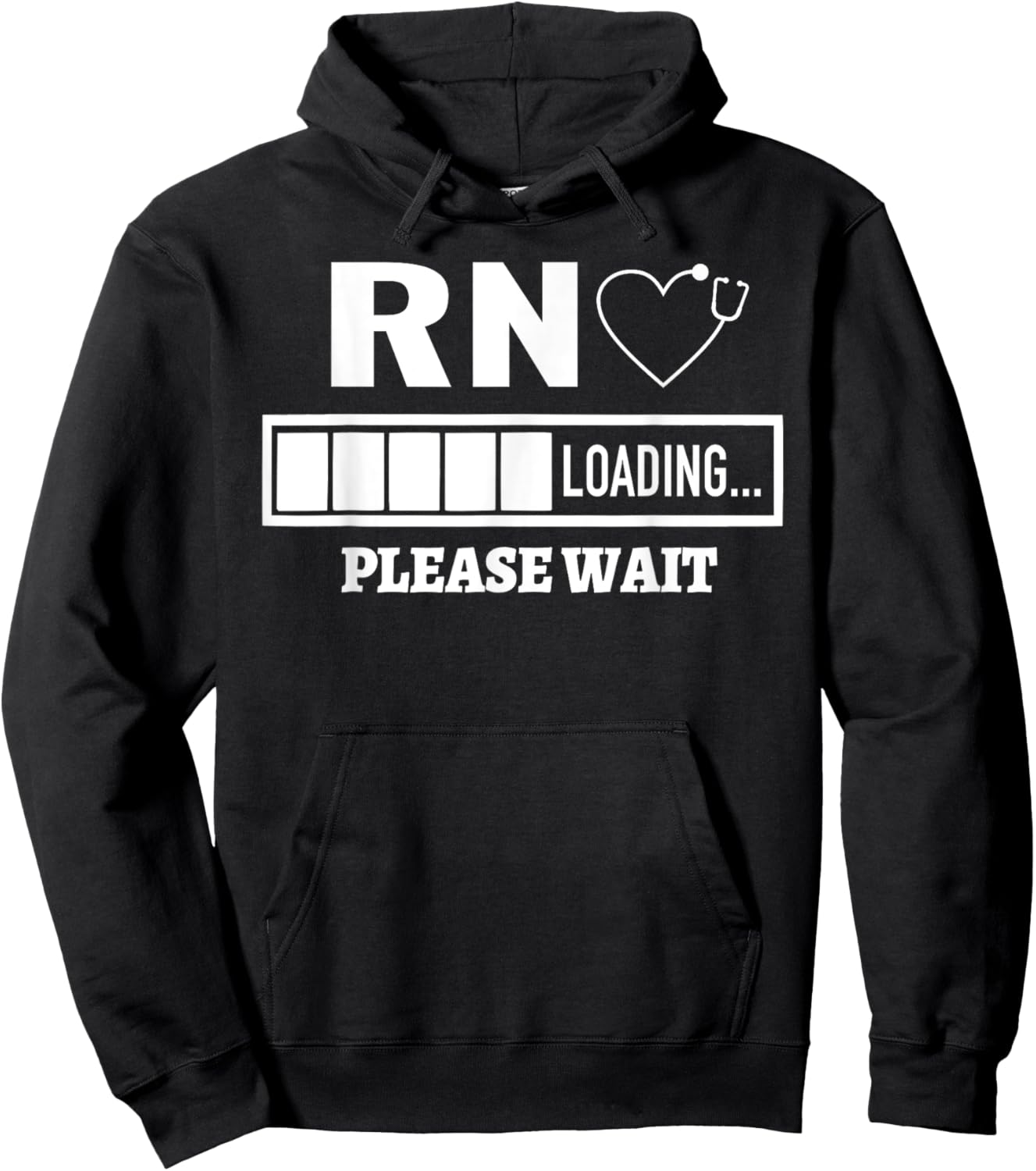 RN Nursing Registred Nurse Stethoscope Nurse Loading Hoodie - Hoodie | Black