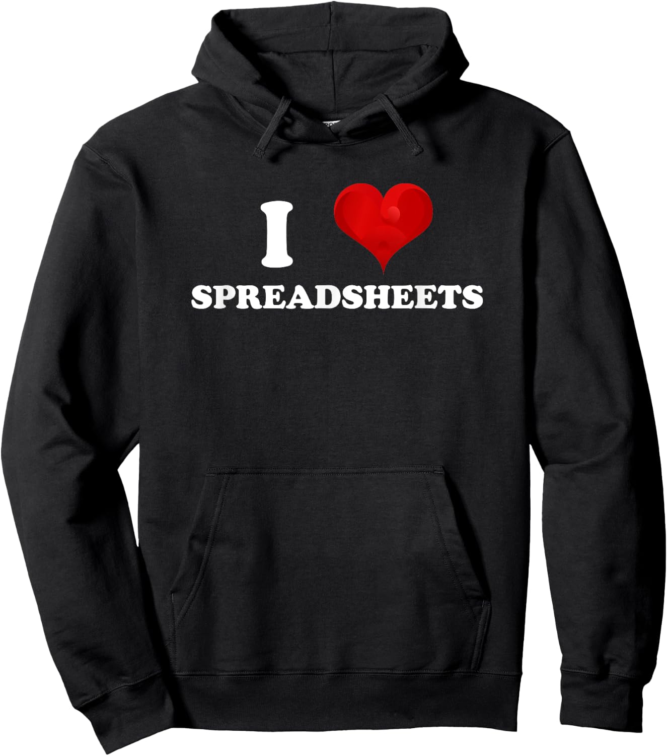 Funny Accountant - I Love Spreadsheets - Accounting Office Hoodie - Hoodie | Black