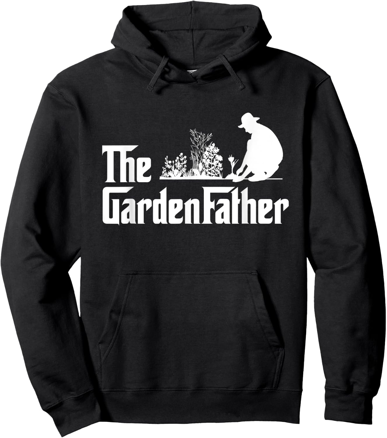 Vintage The Gardenfather Best Gardening Father Gifts Men Hoodie - Hoodie | Black